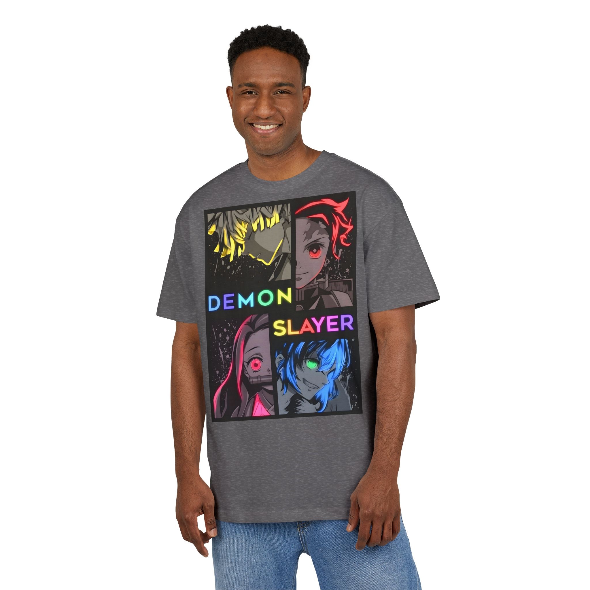 Ultra Heavy 300g T-Shirt "Demon Slayer Neon Quadrant" PlusVibe (Έως 5XL)