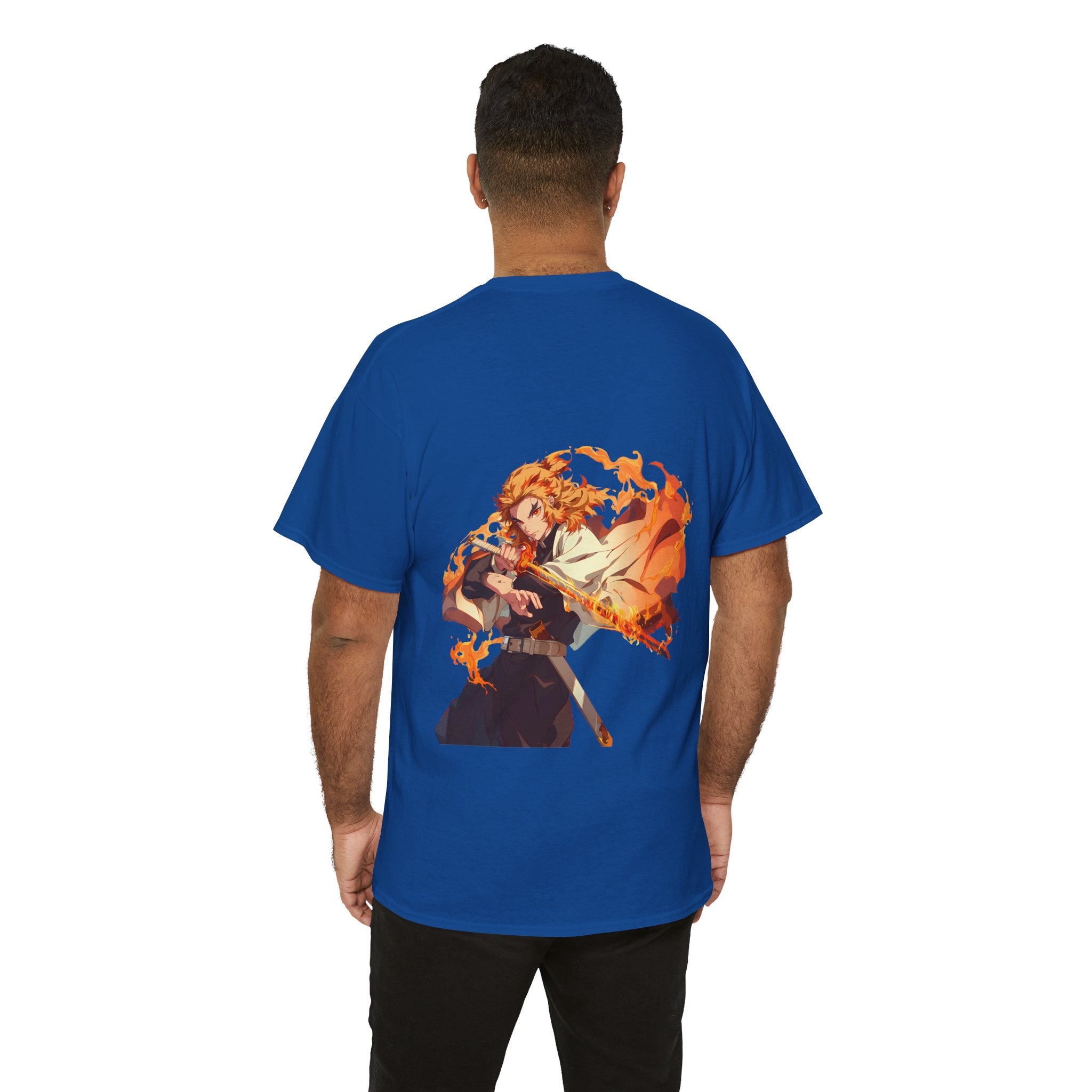 Anime T-Shirt "Rengoku Flame Hashira" PlusVibe (Έως 5XL)