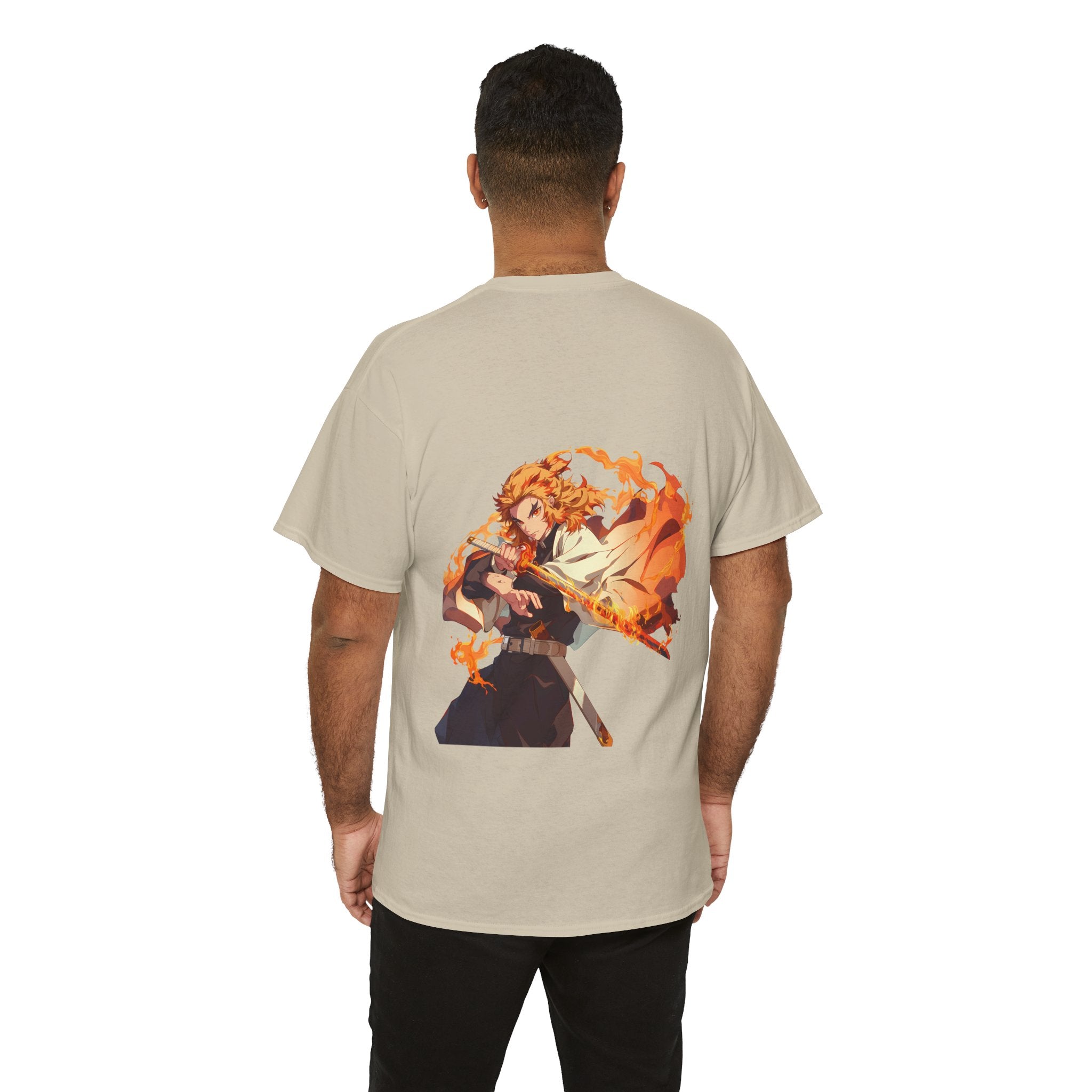 Anime T-Shirt "Rengoku Flame Hashira" PlusVibe (Έως 5XL)