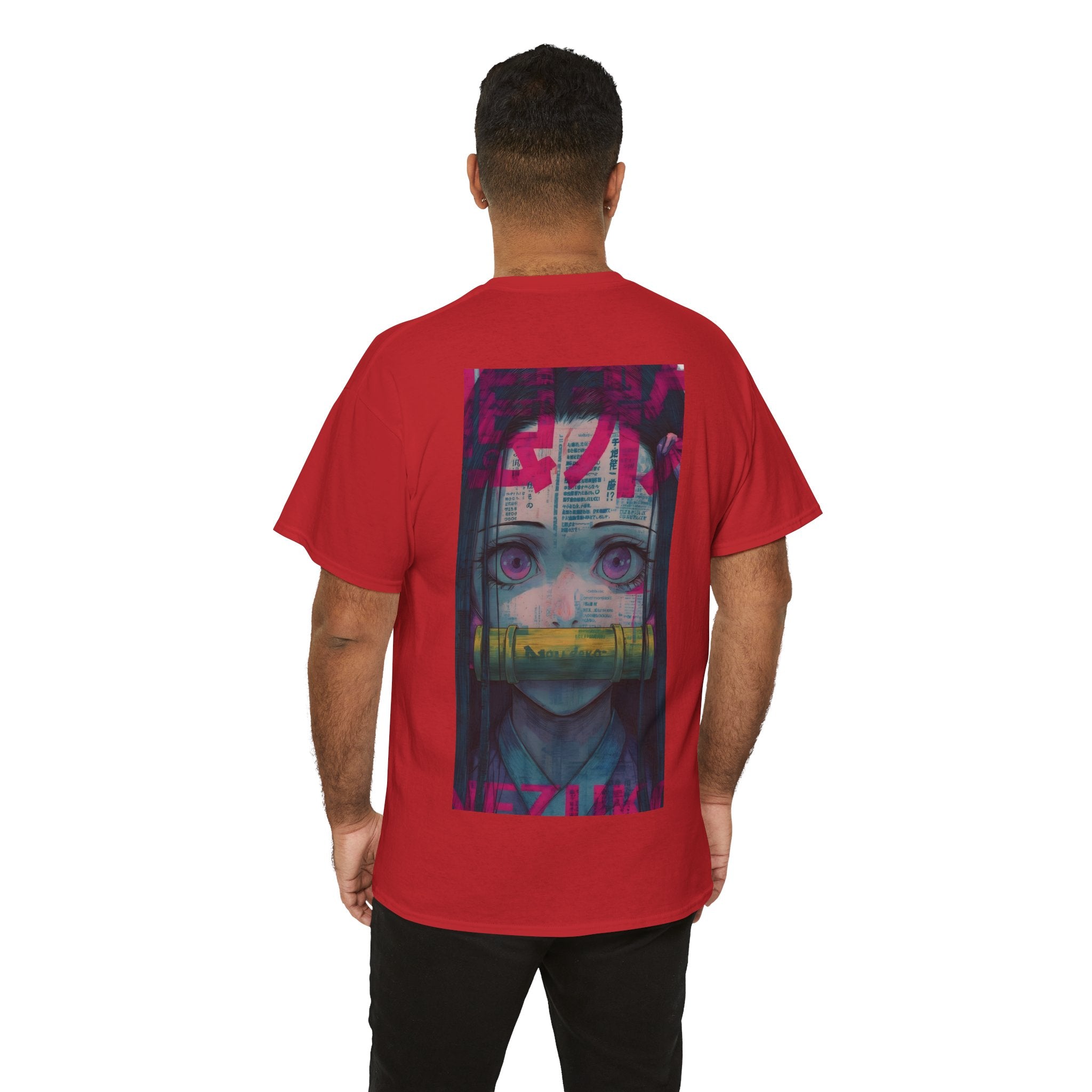 Anime T-Shirt "Nezuko Neon Sadness Glitch" PlusVibe (Έως 5XL)