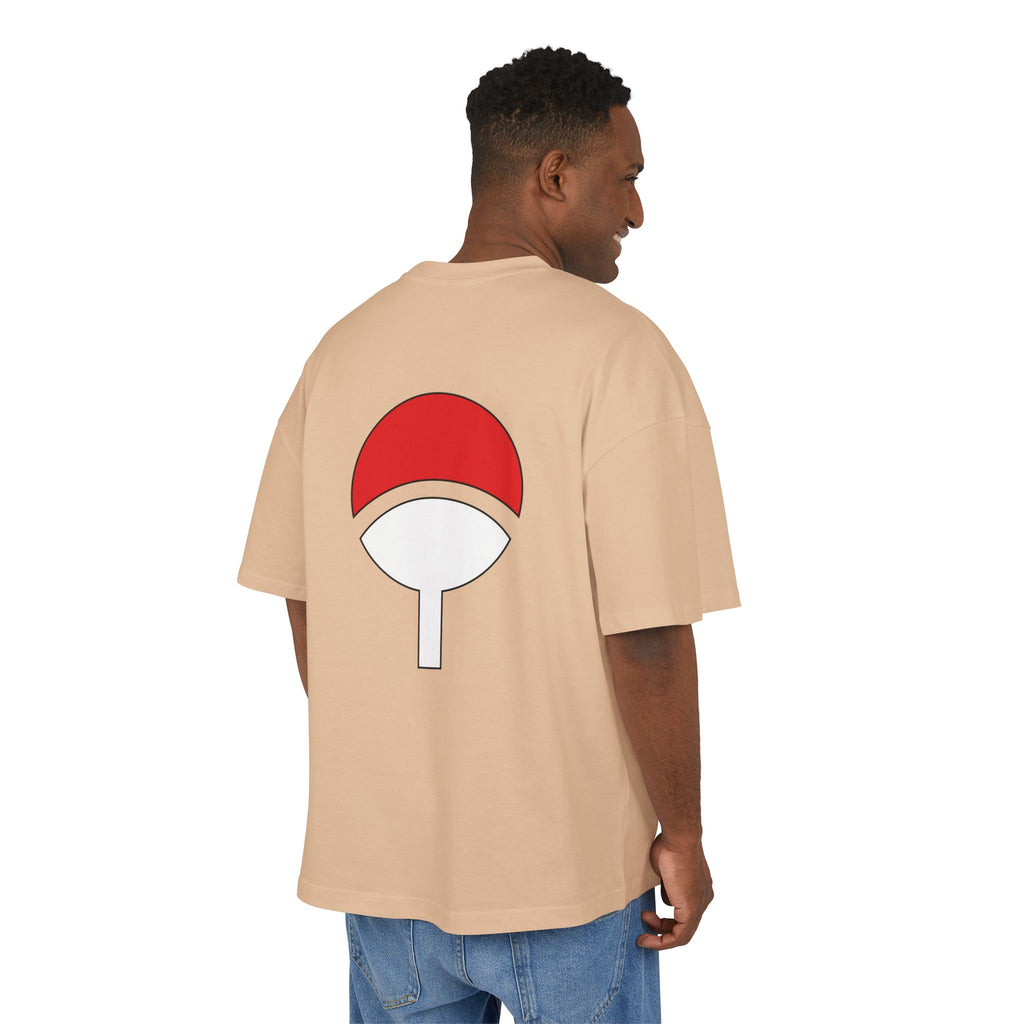 Anime T-Shirt "Uchiha Clan Crest" Backprint — Ultra Heavy 300g Boxy Fit (Έως 5XL)
