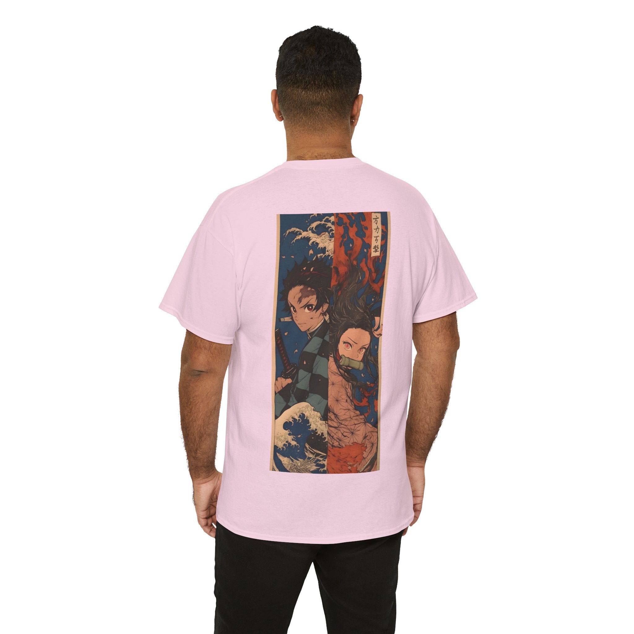 Anime T-Shirt "Tanjiro & Nezuko Split Poster" PlusVibe (Έως 5XL)