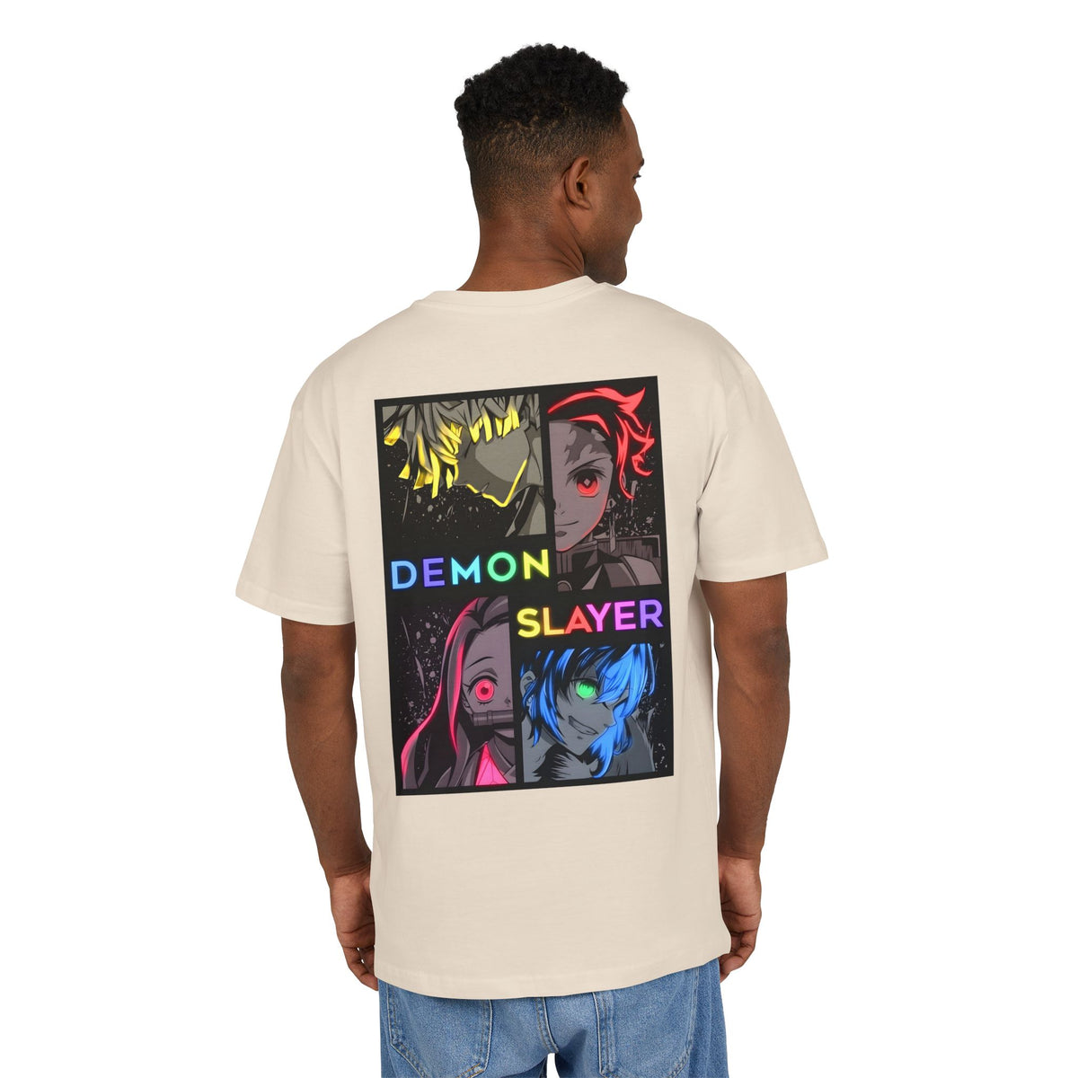 Ultra Heavy 300g T-Shirt "Demon Slayer Neon Quadrant" PlusVibe (Έως 5XL)