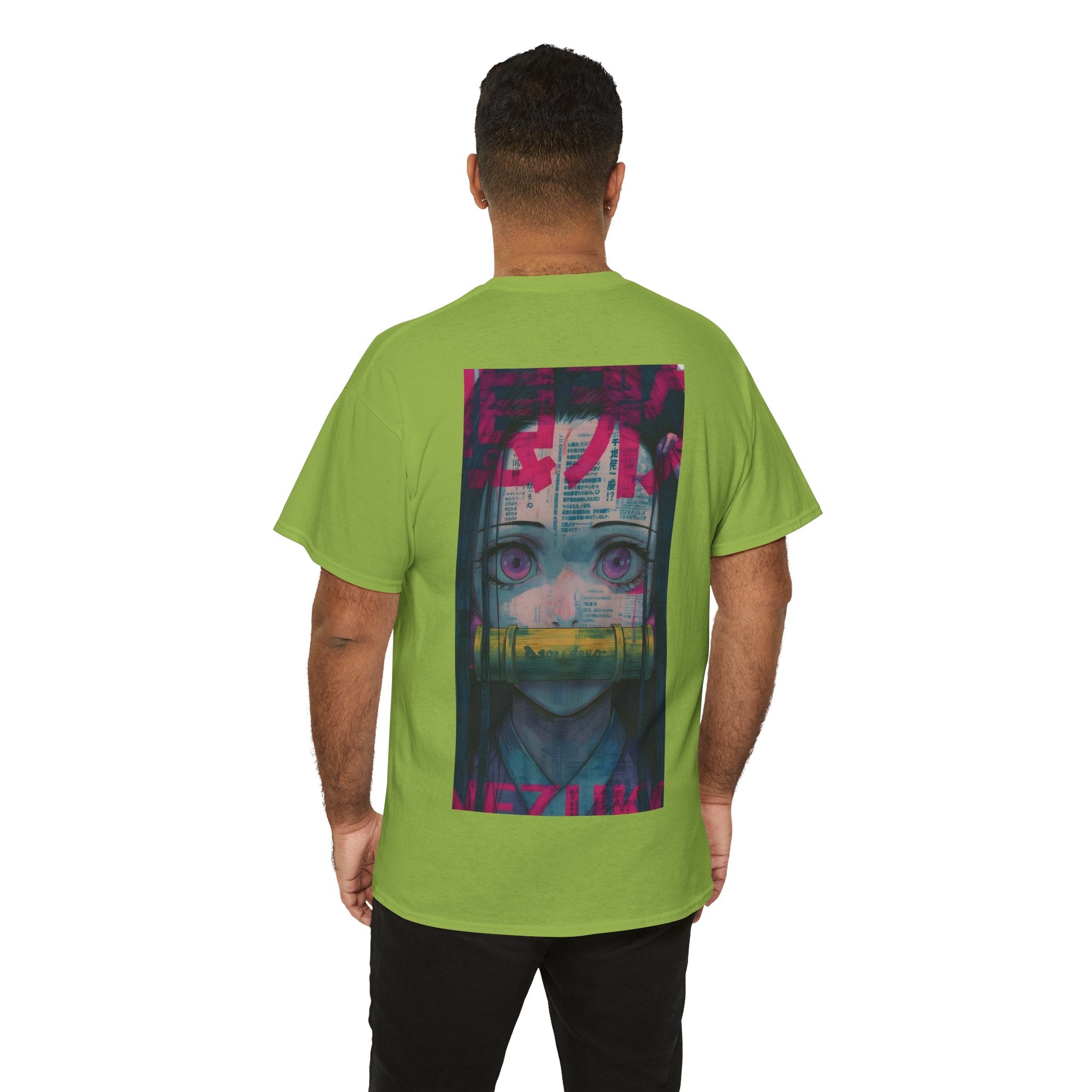 Anime T-Shirt "Nezuko Neon Sadness Glitch" PlusVibe (Έως 5XL)