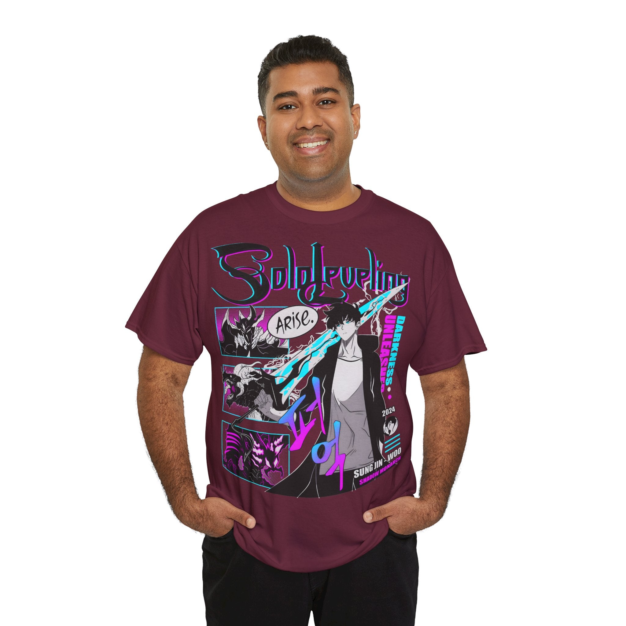 T-Shirt "Sung Jin-Woo Shadow Monarch" PlusVibe (Έως 5XL)