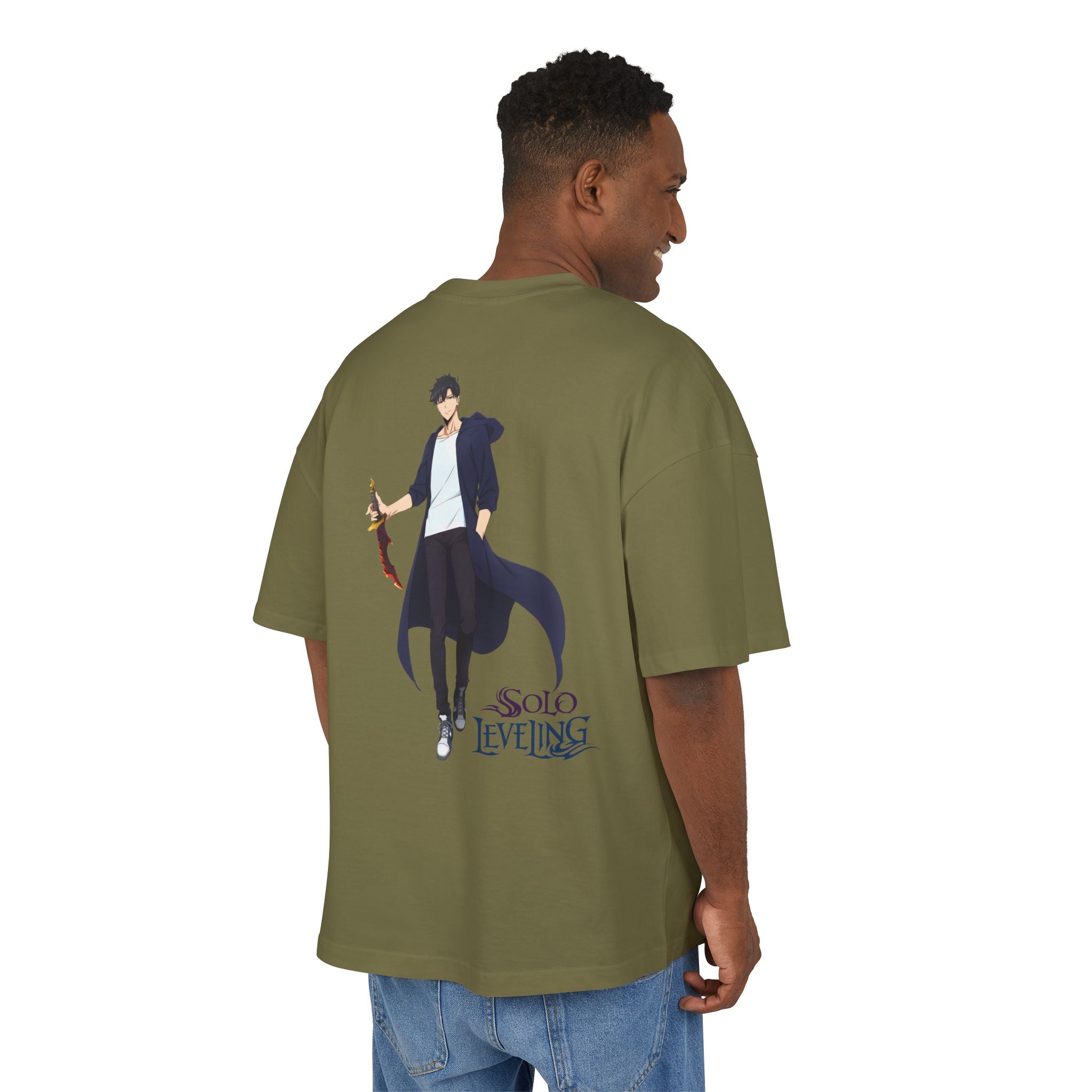 Anime T-Shirt "Sung Jin-woo Shadow Monarch" — Ultra Heavy 300g Boxy Fit (Έως 5XL)