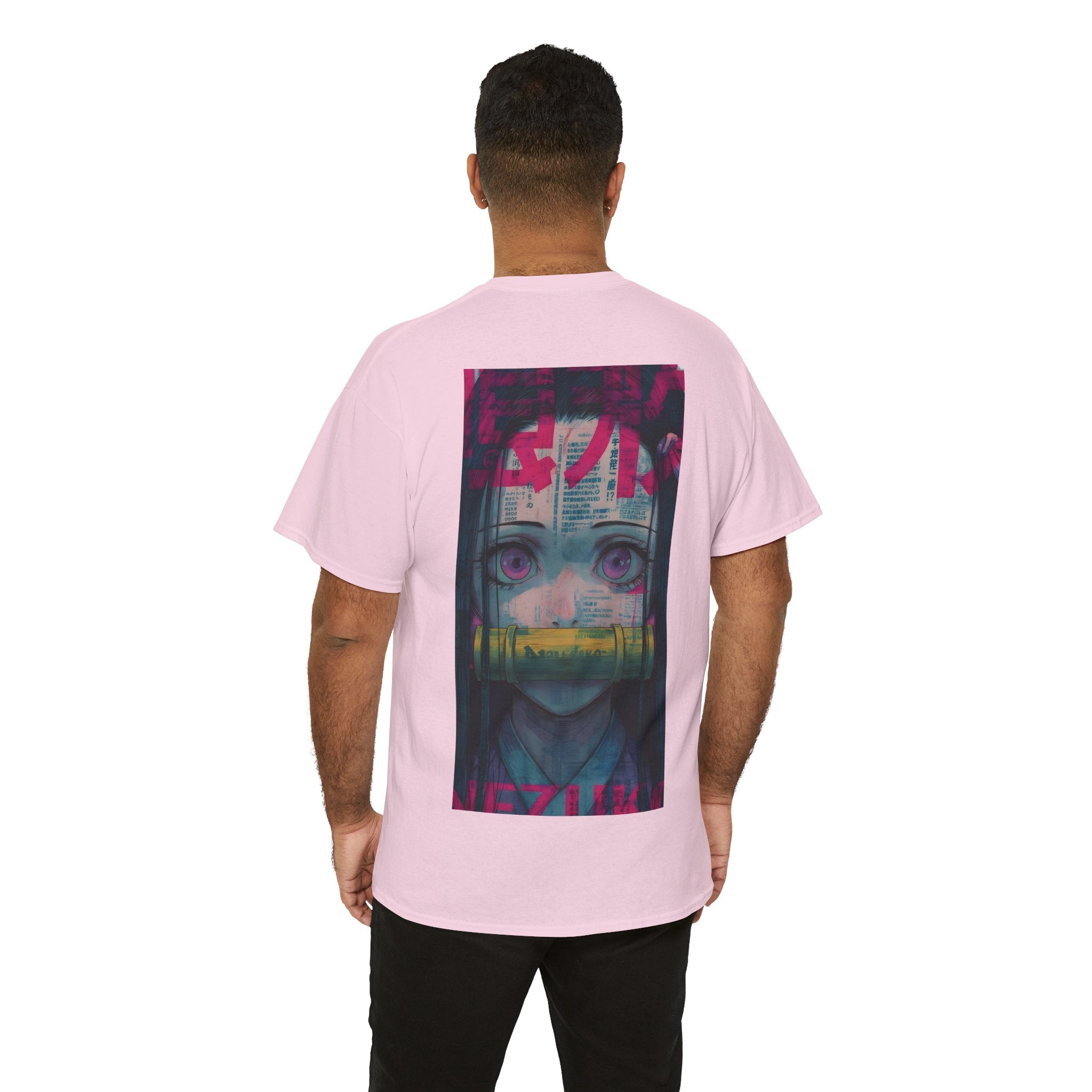 Anime T-Shirt "Nezuko Neon Sadness Glitch" PlusVibe (Έως 5XL)