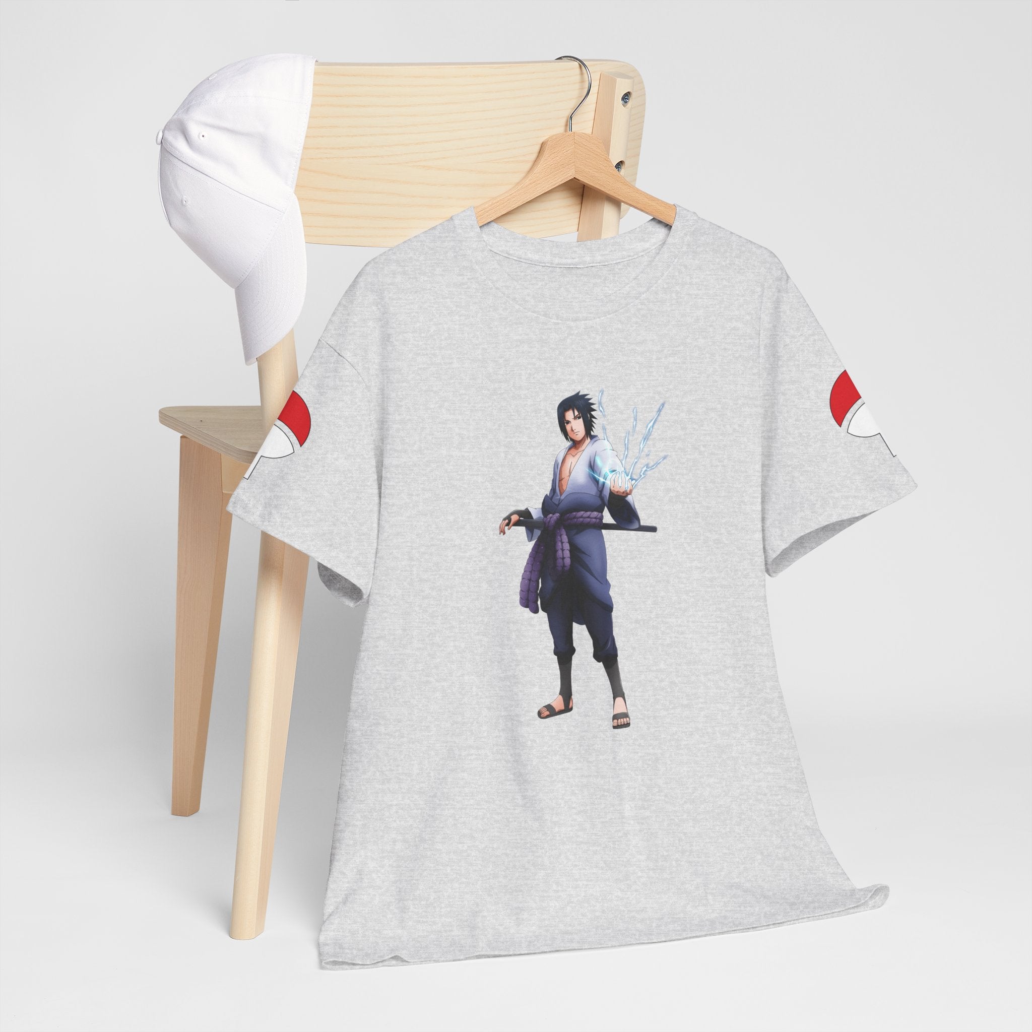 Graphic Anime Μπλούζα Sasuke – Premium Uchiha Clan Logo Tee