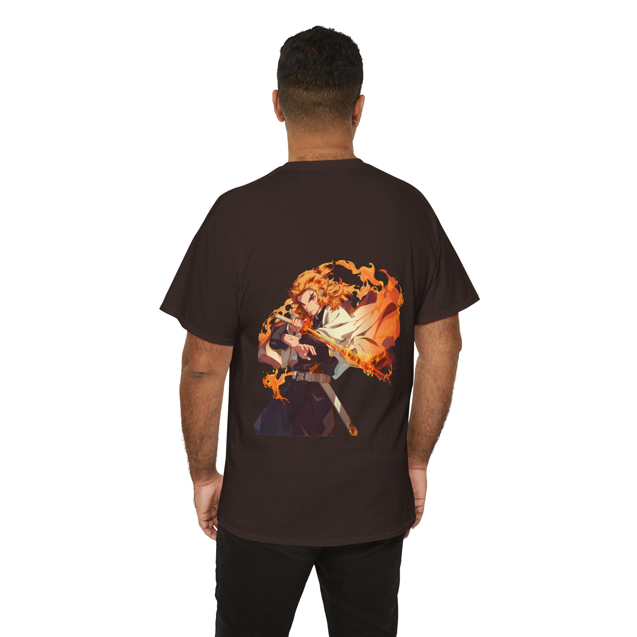 Anime T-Shirt "Rengoku Flame Hashira" PlusVibe (Έως 5XL)