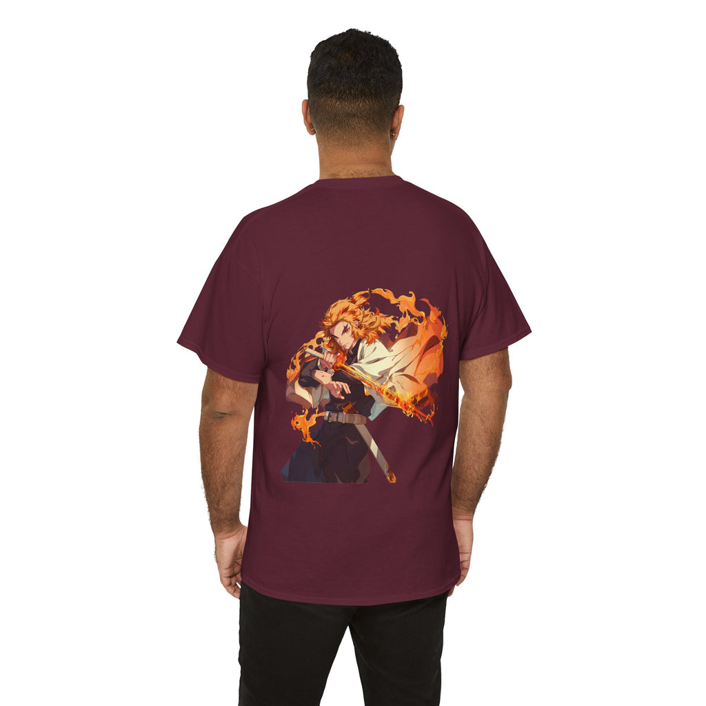 Anime T-Shirt "Rengoku Flame Hashira" PlusVibe (Έως 5XL)