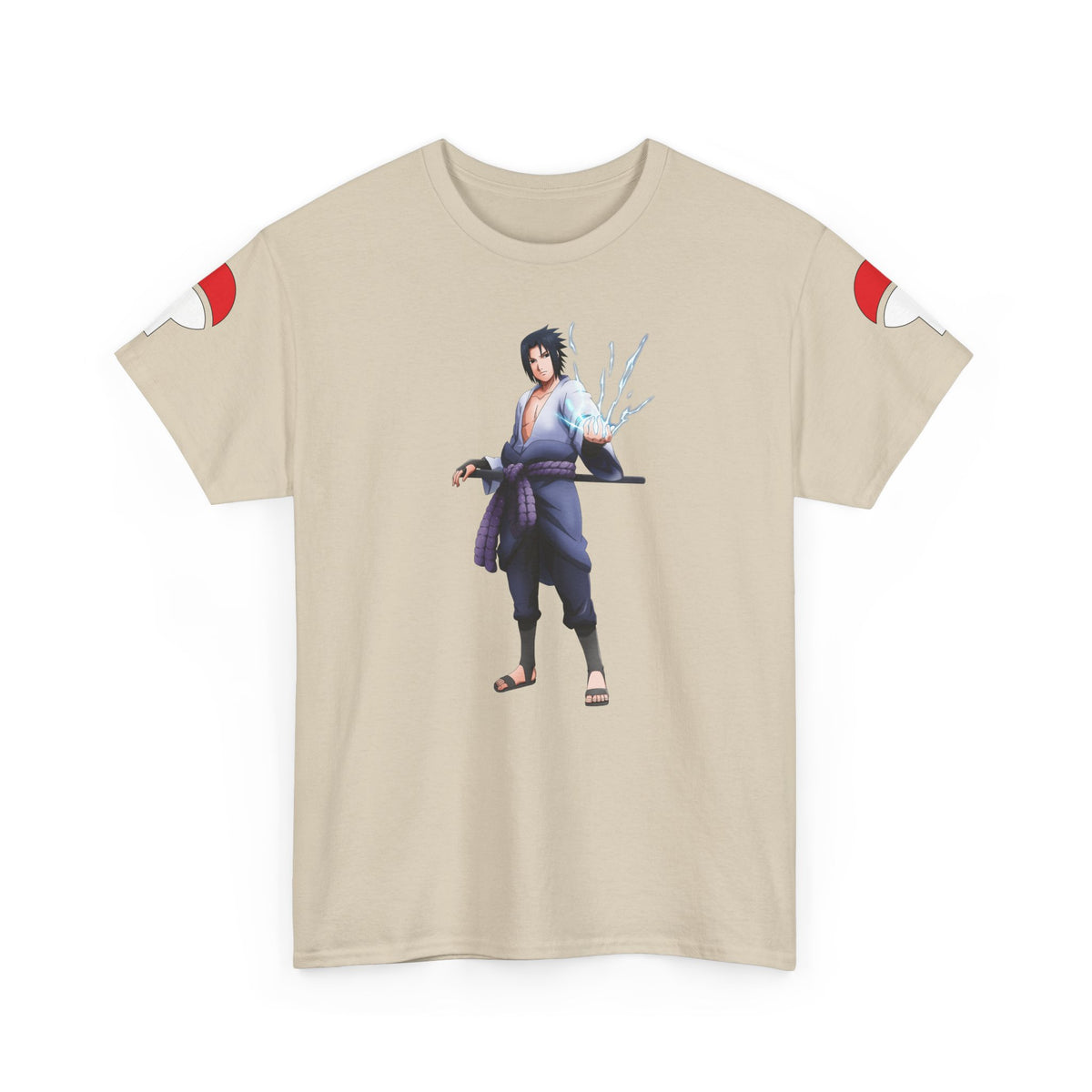 Graphic Anime Μπλούζα Sasuke – Premium Uchiha Clan Logo Tee