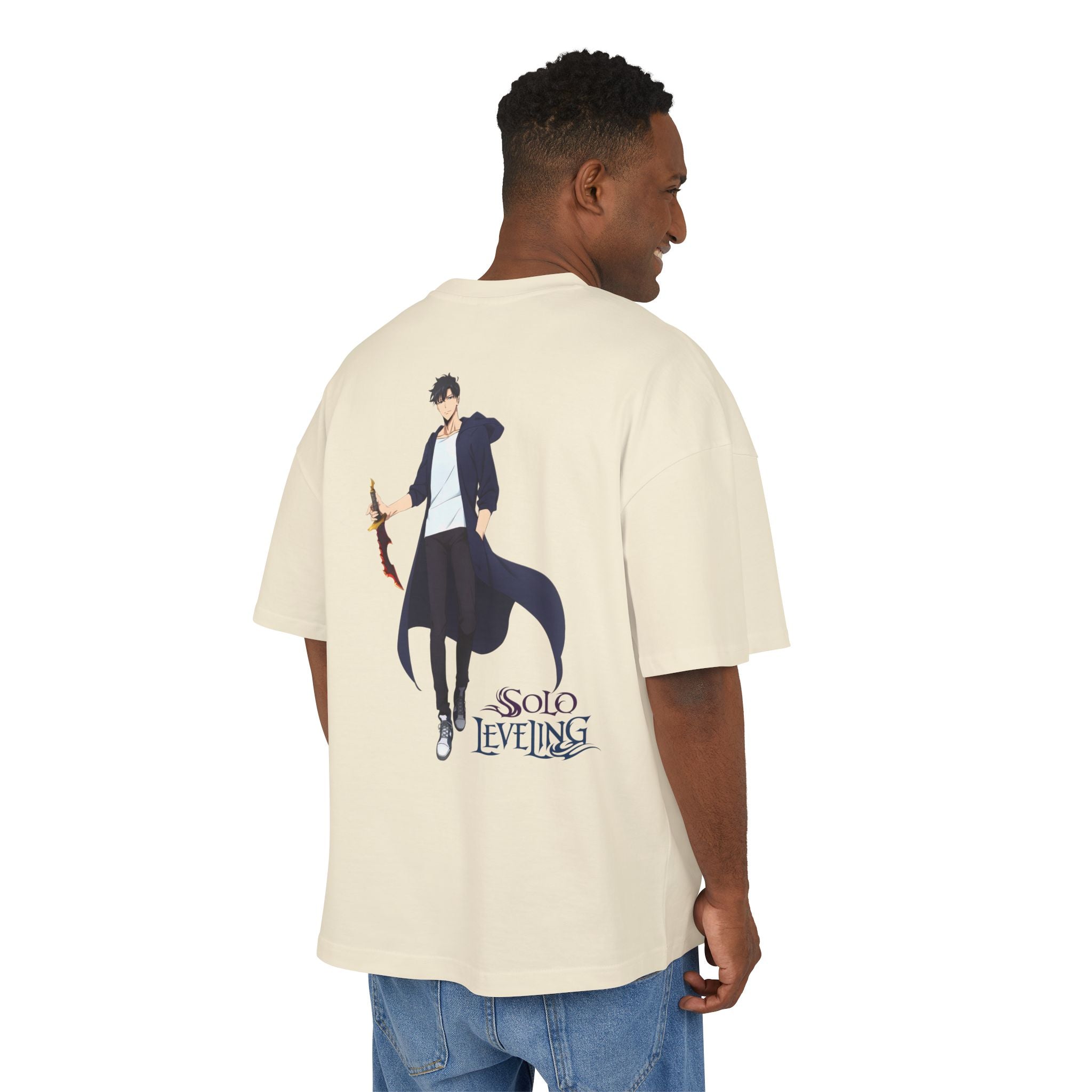 Anime T-Shirt "Sung Jin-woo Shadow Monarch" — Ultra Heavy 300g Boxy Fit (Έως 5XL)