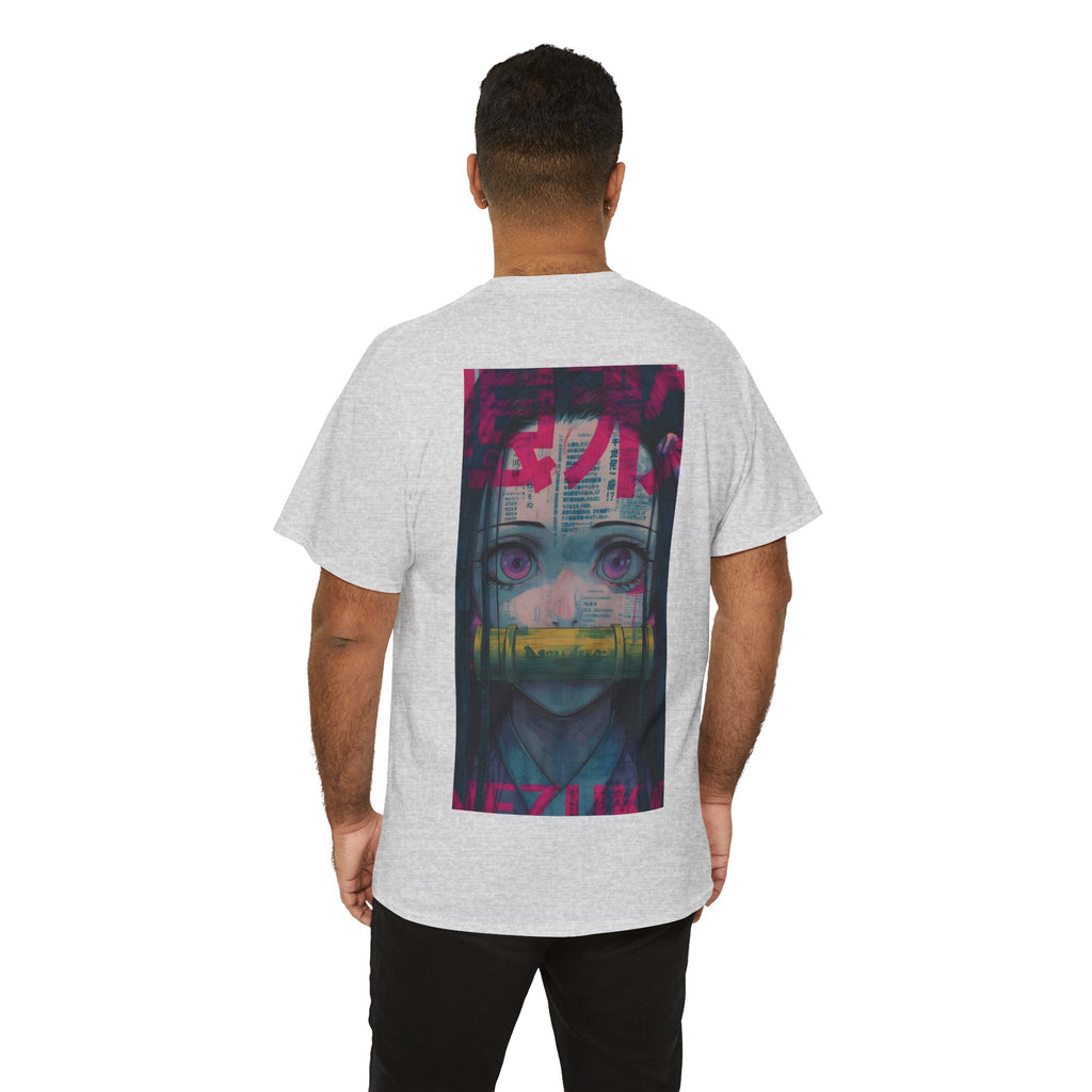 Anime T-Shirt "Nezuko Neon Sadness Glitch" PlusVibe (Έως 5XL)