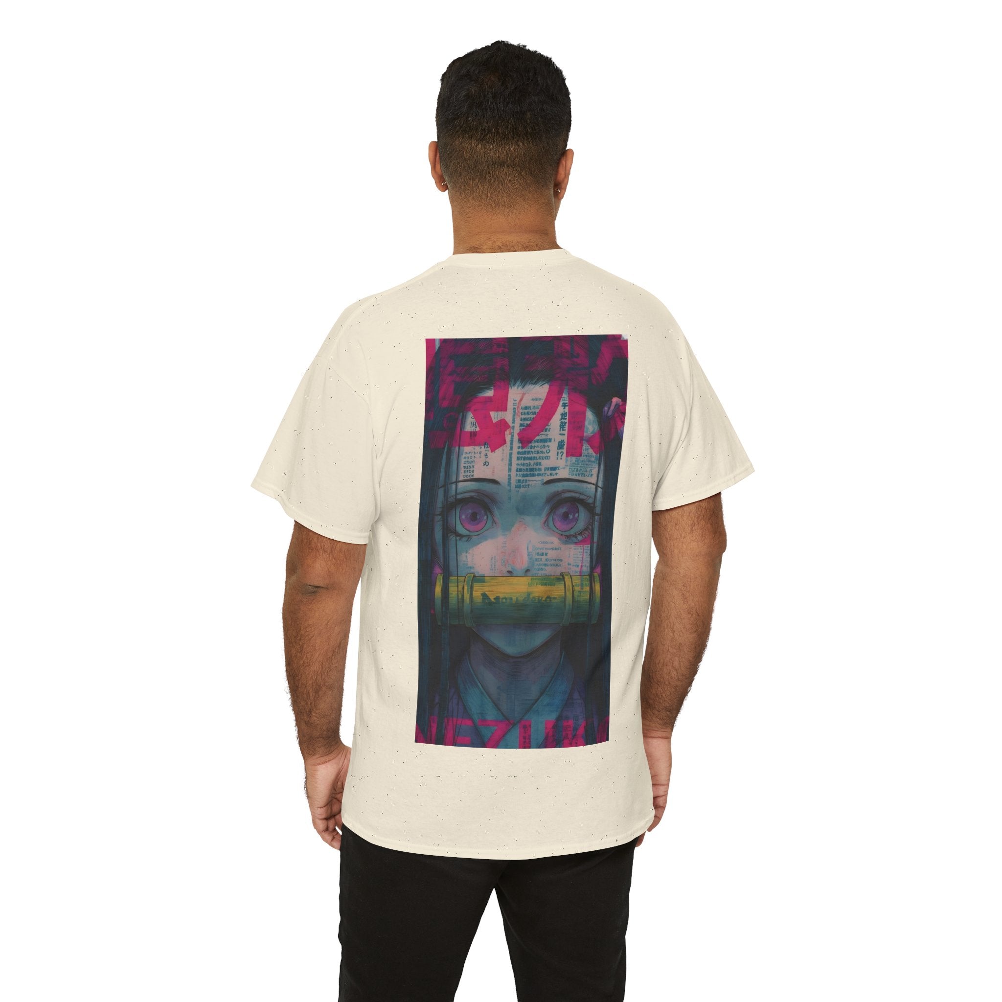 Anime T-Shirt "Nezuko Neon Sadness Glitch" PlusVibe (Έως 5XL)