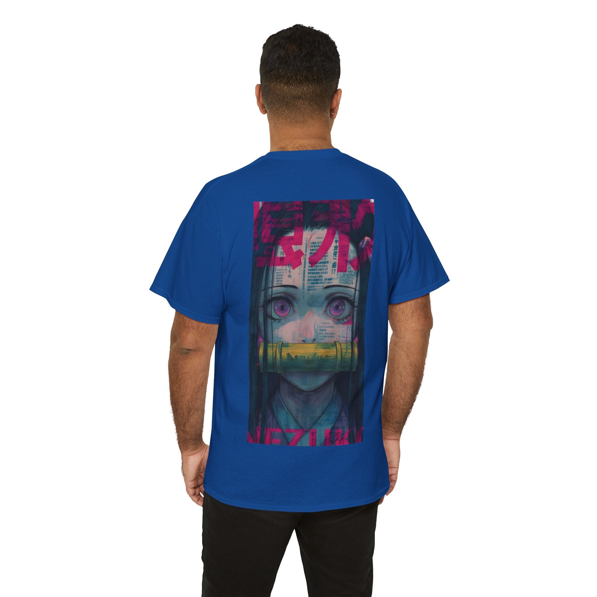 Anime T-Shirt "Nezuko Neon Sadness Glitch" PlusVibe (Έως 5XL)