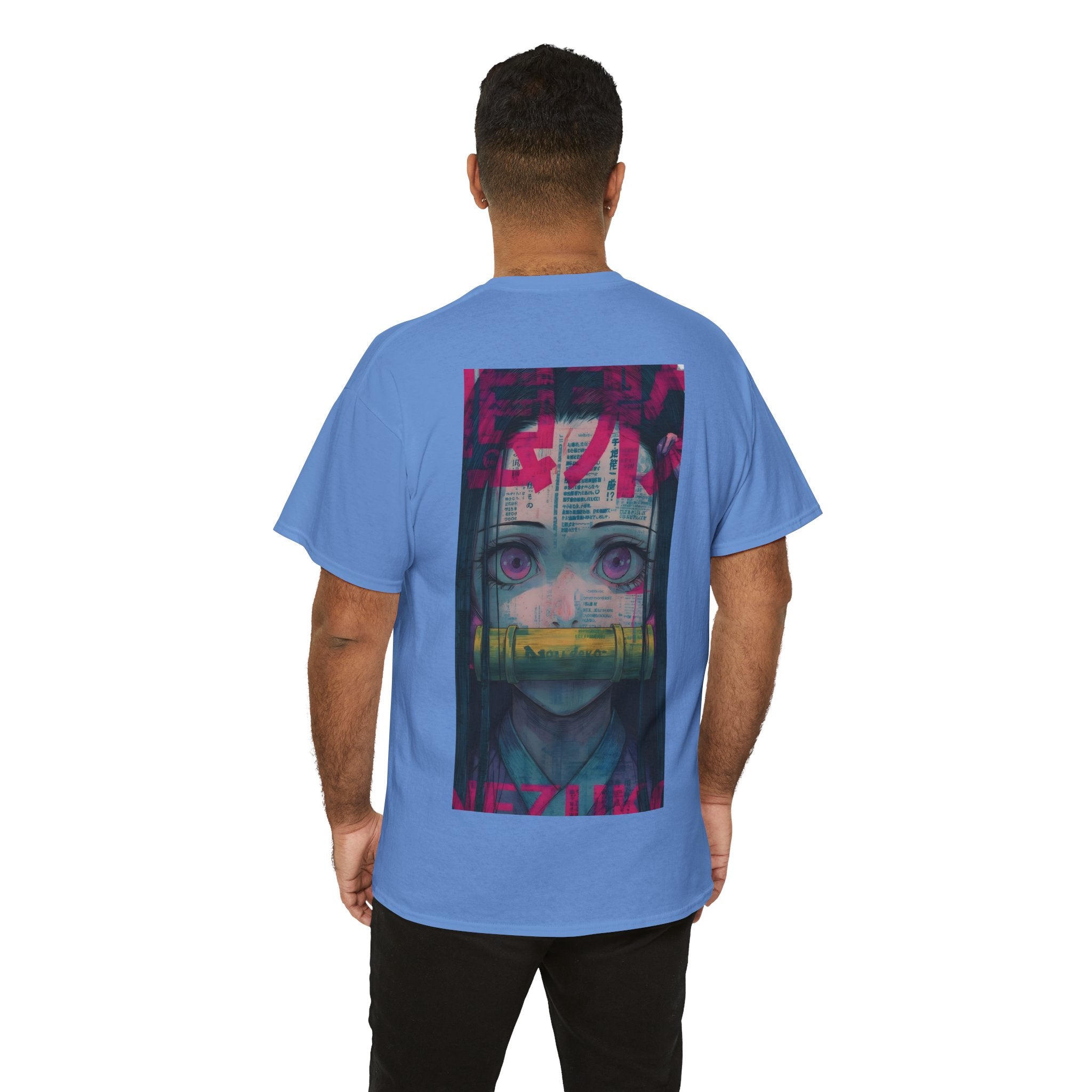 Anime T-Shirt "Nezuko Neon Sadness Glitch" PlusVibe (Έως 5XL)