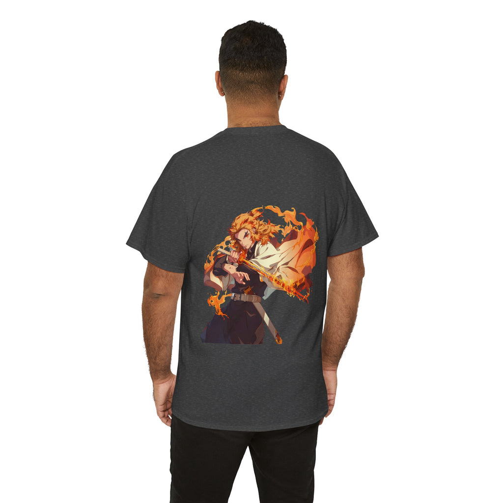 Anime T-Shirt "Rengoku Flame Hashira" PlusVibe (Έως 5XL)