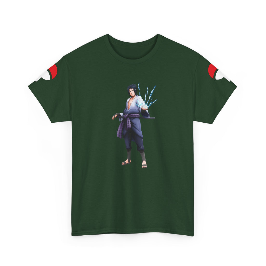 Graphic Anime Μπλούζα Sasuke – Premium Uchiha Clan Logo Tee