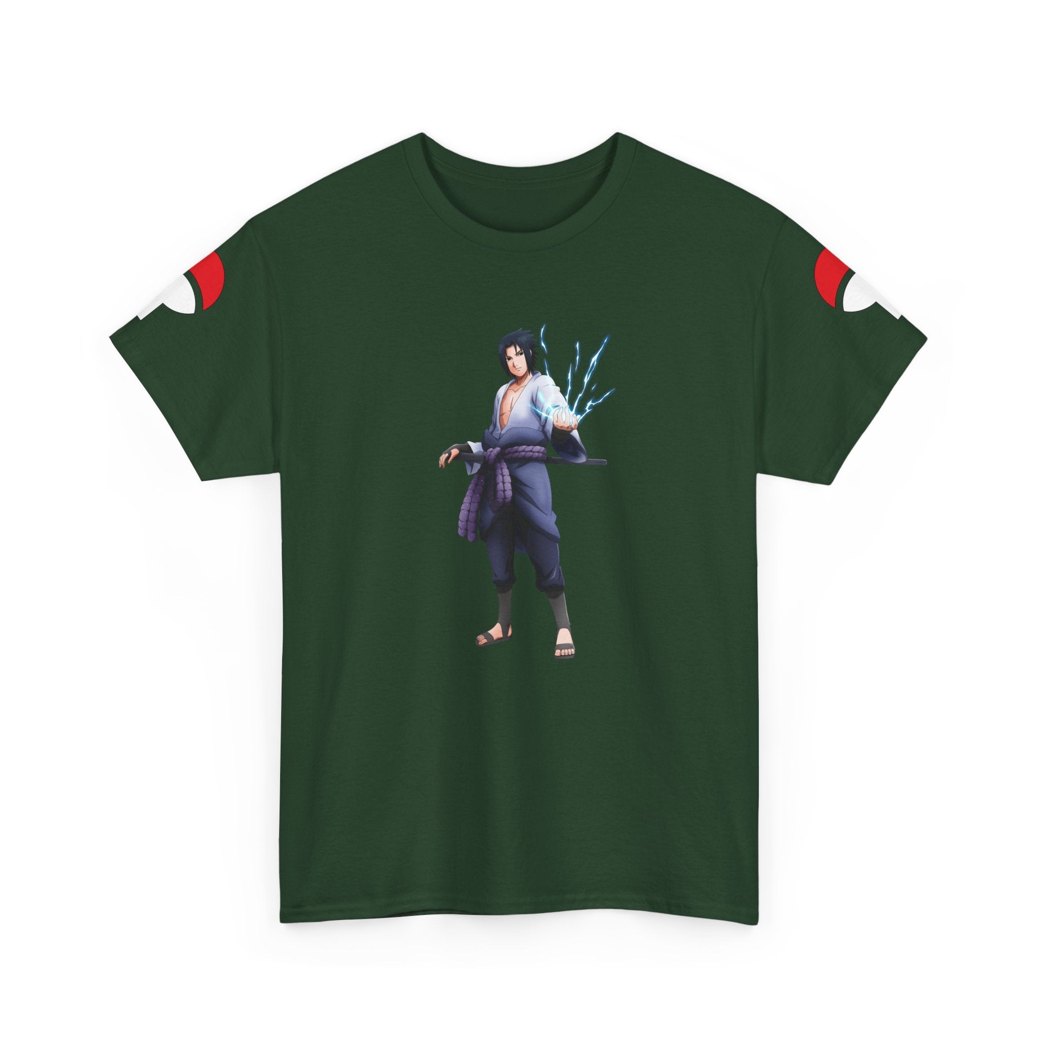 Graphic Anime Μπλούζα Sasuke – Premium Uchiha Clan Logo Tee