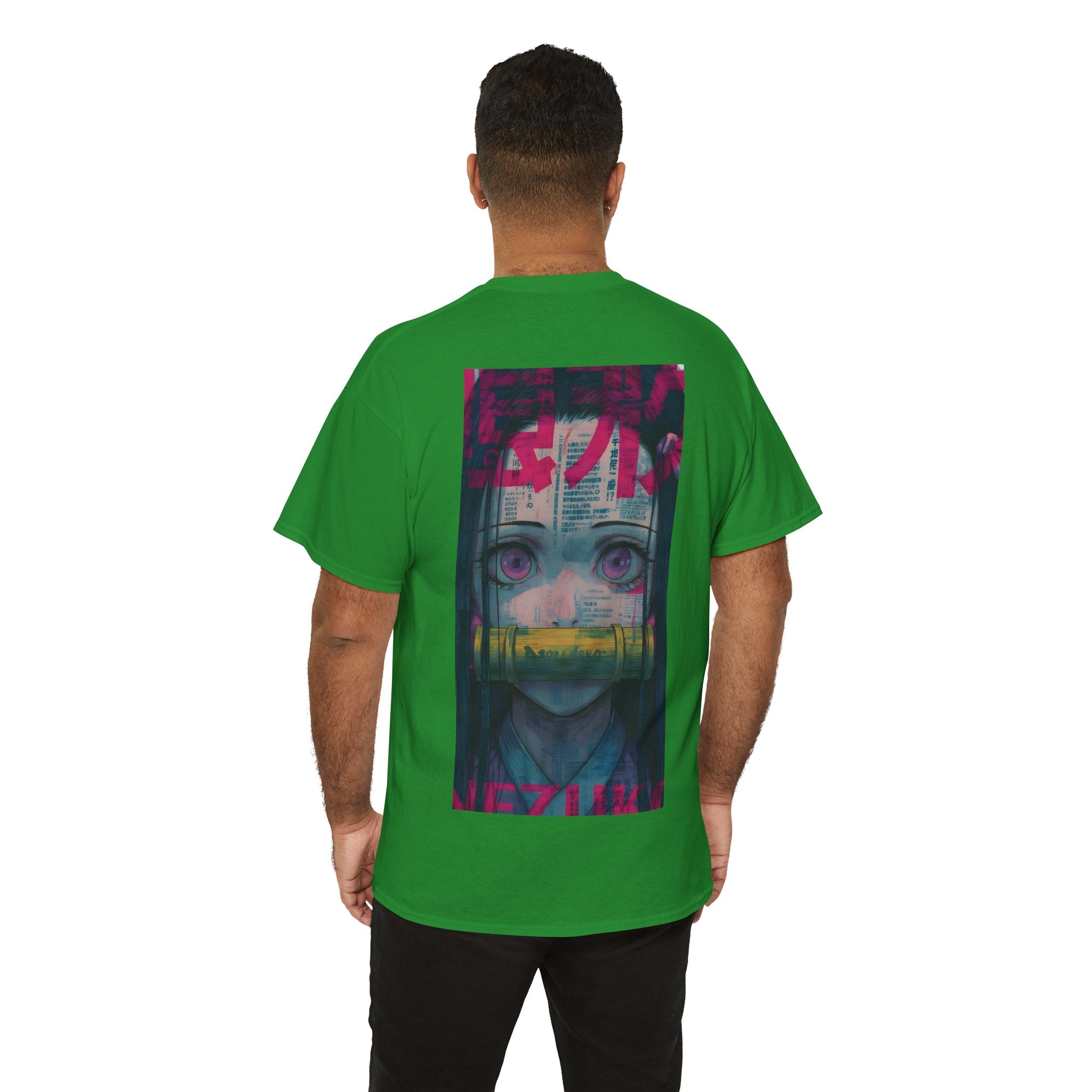 Anime T-Shirt "Nezuko Neon Sadness Glitch" PlusVibe (Έως 5XL)