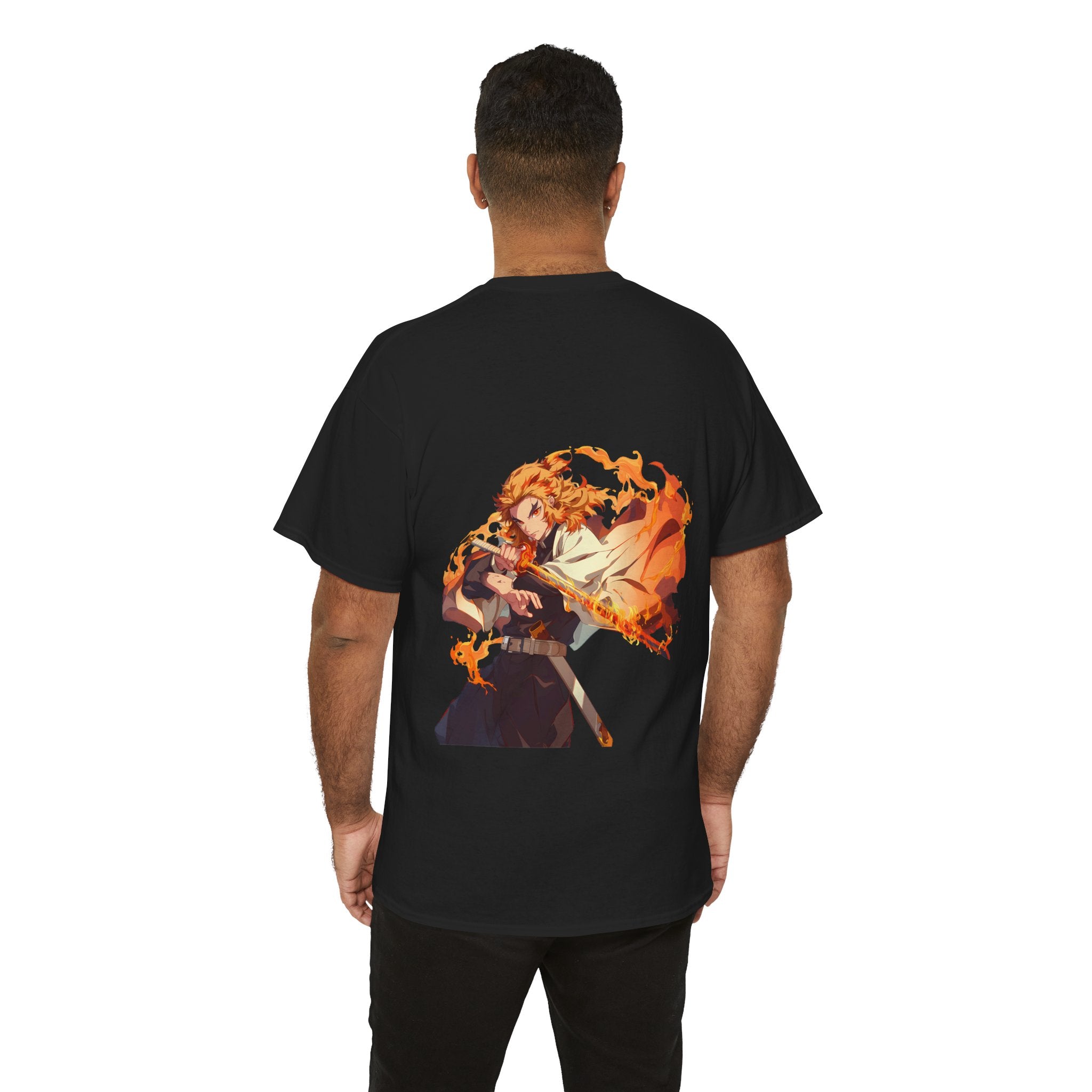 Anime T-Shirt "Rengoku Flame Hashira" PlusVibe (Έως 5XL)