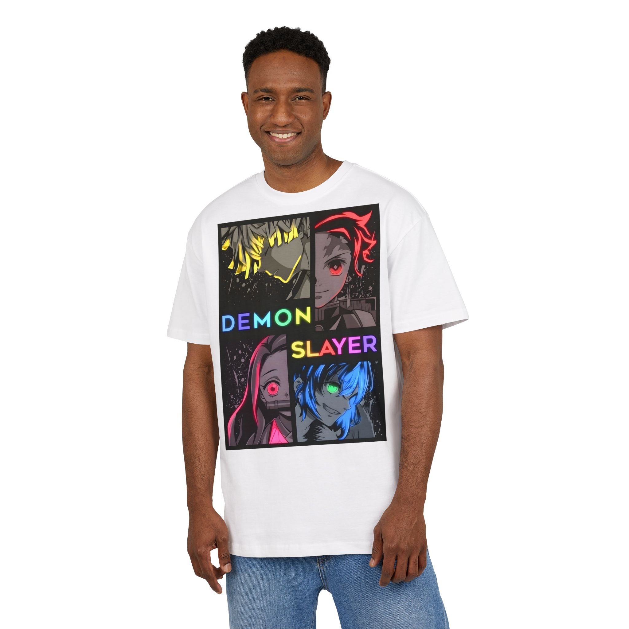 Ultra Heavy 300g T-Shirt "Demon Slayer Neon Quadrant" PlusVibe (Έως 5XL)
