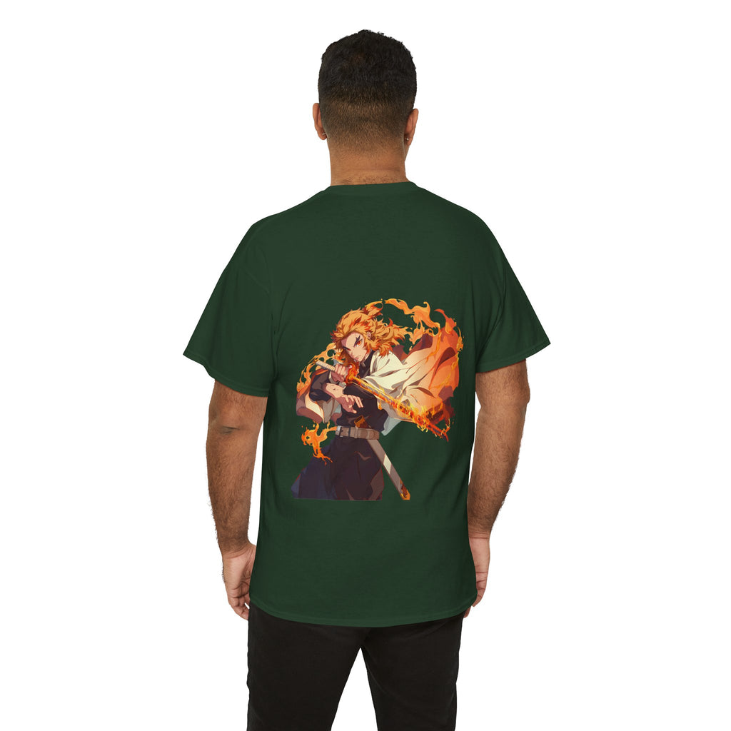 Anime T-Shirt "Rengoku Flame Hashira" PlusVibe (Έως 5XL)