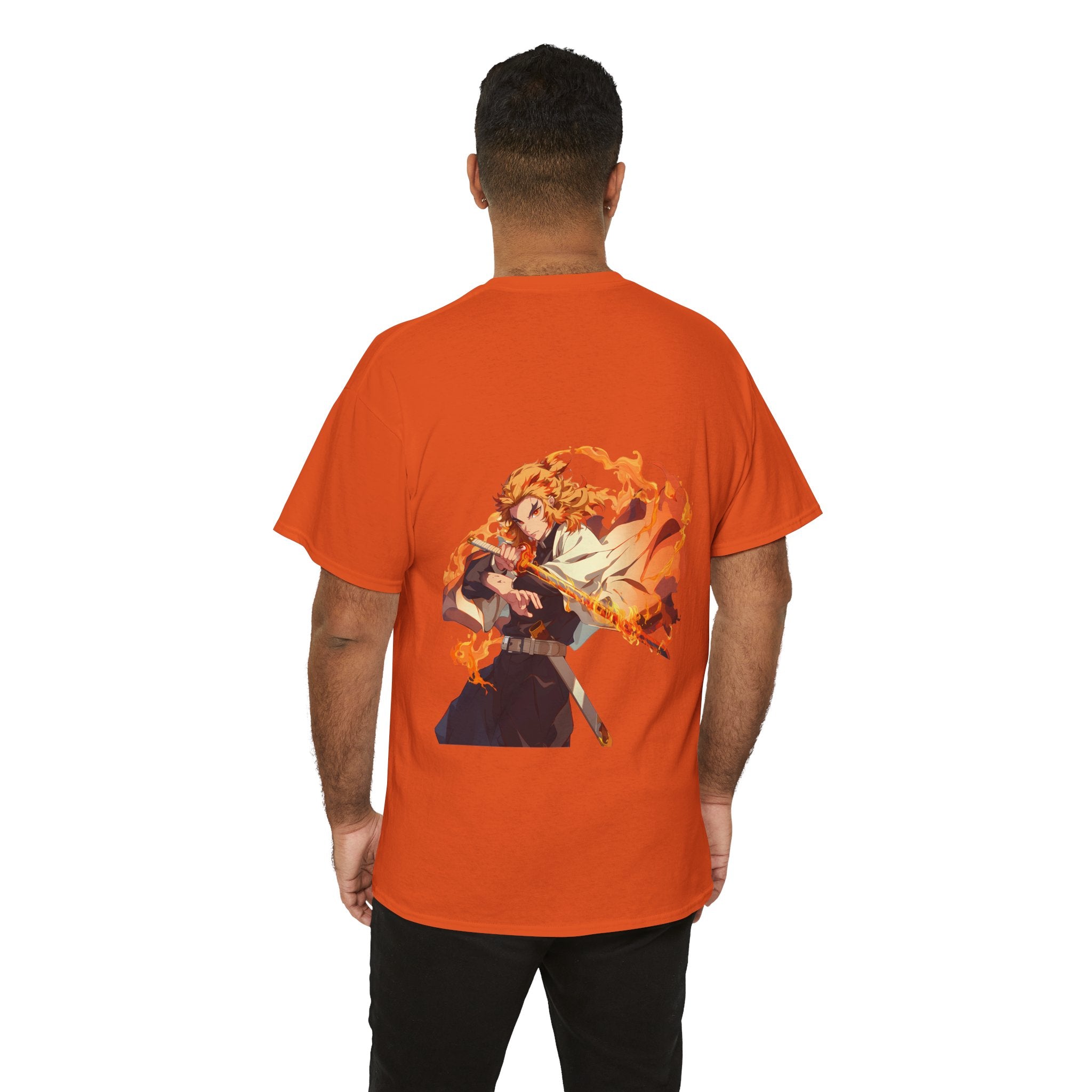 Anime T-Shirt "Rengoku Flame Hashira" PlusVibe (Έως 5XL)