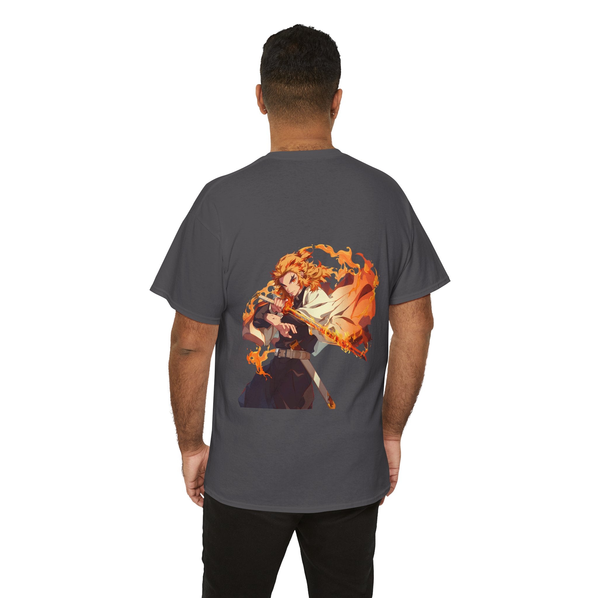 Anime T-Shirt "Rengoku Flame Hashira" PlusVibe (Έως 5XL)