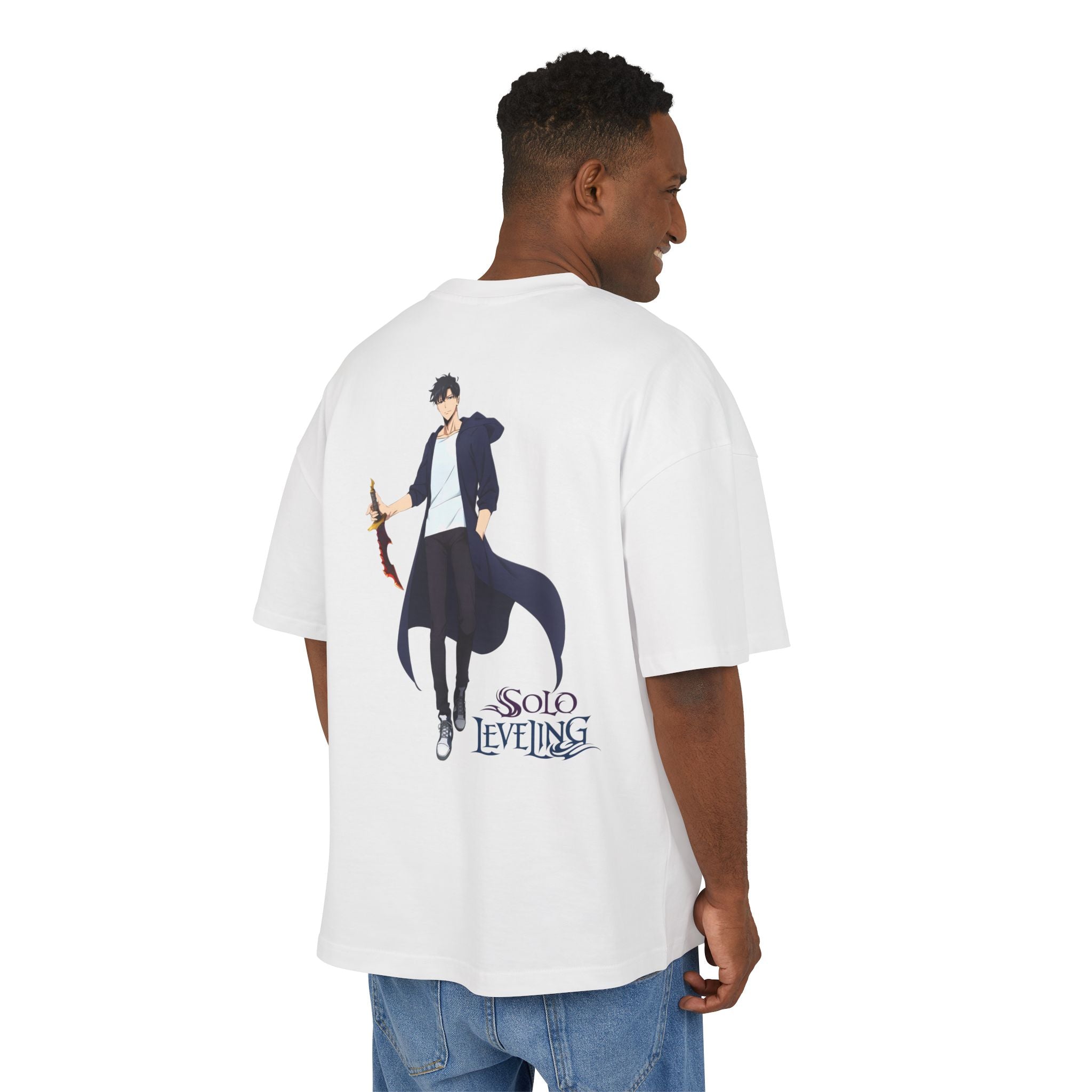 Anime T-Shirt "Sung Jin-woo Shadow Monarch" — Ultra Heavy 300g Boxy Fit (Έως 5XL)