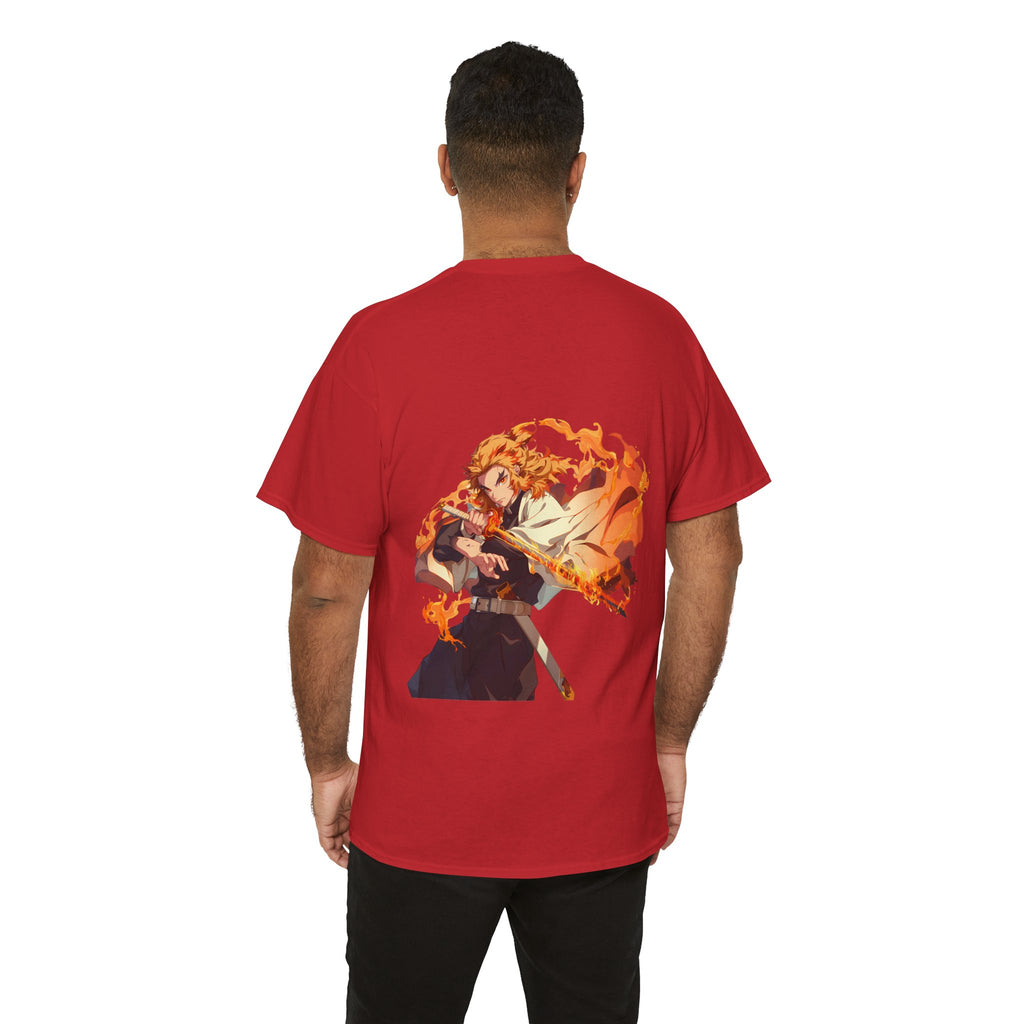 Anime T-Shirt "Rengoku Flame Hashira" PlusVibe (Έως 5XL)