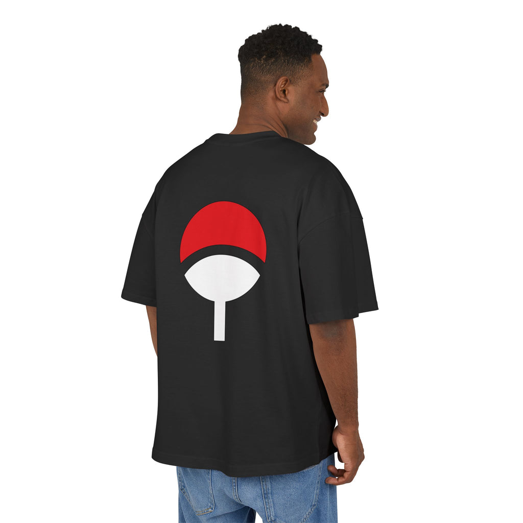 Anime T-Shirt "Uchiha Clan Crest" Backprint — Ultra Heavy 300g Boxy Fit (Έως 5XL)