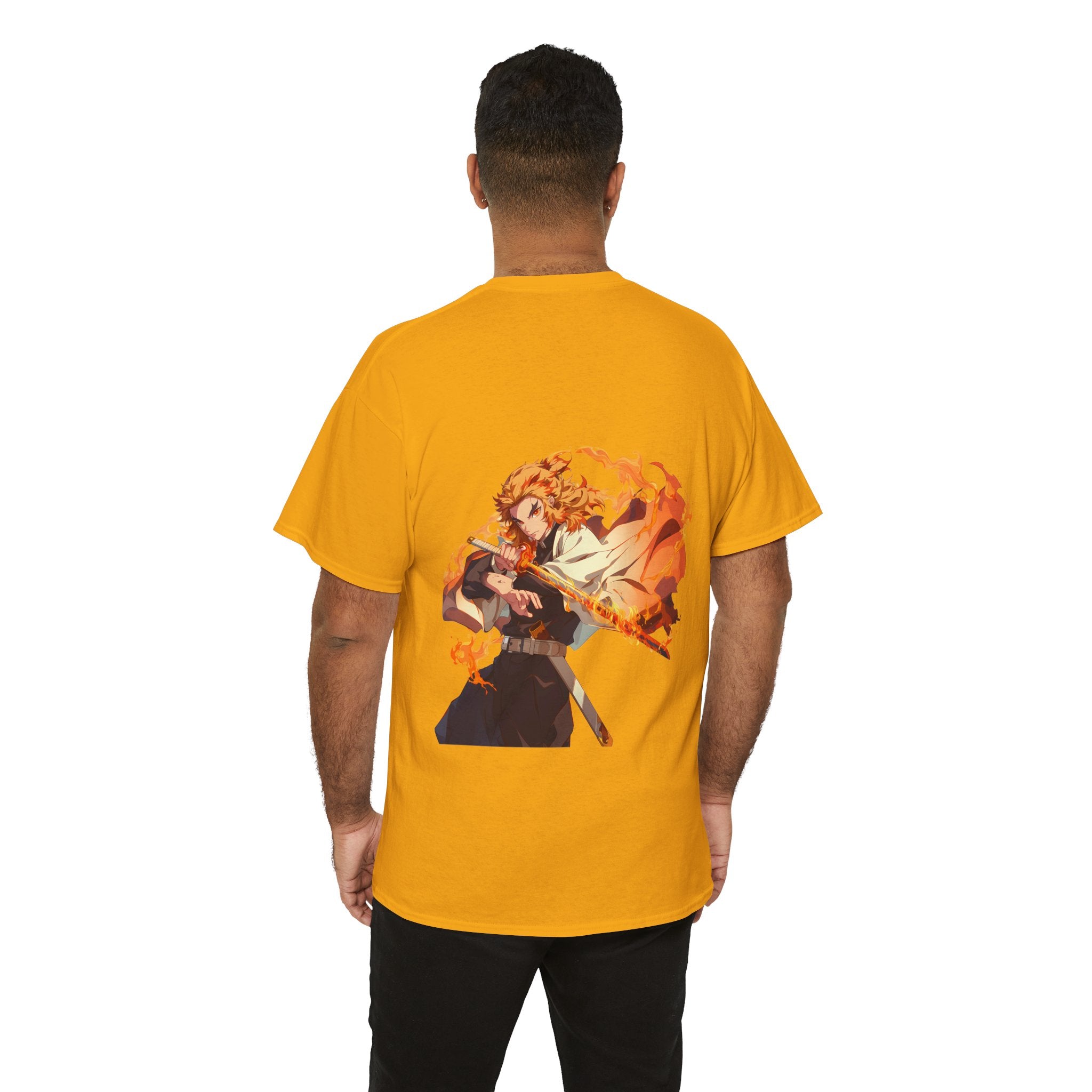 Anime T-Shirt "Rengoku Flame Hashira" PlusVibe (Έως 5XL)