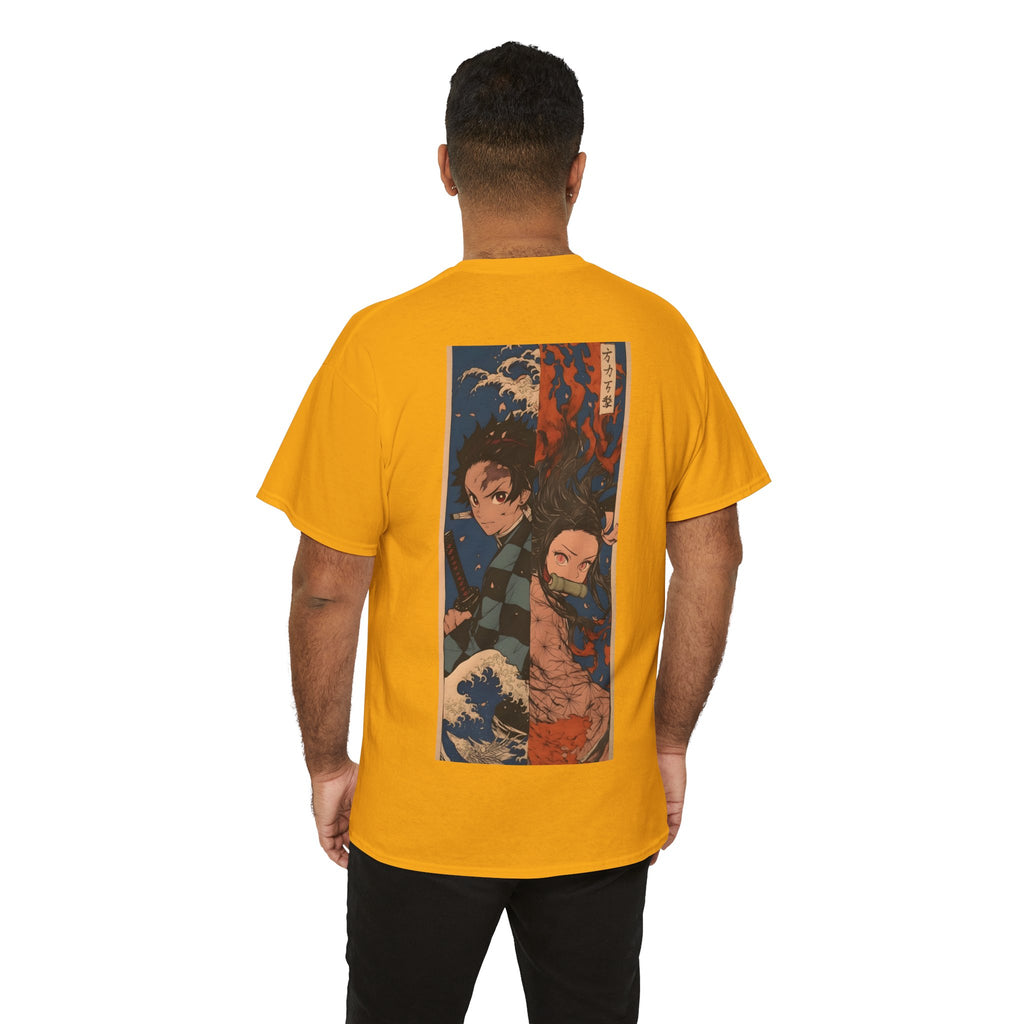 Anime T-Shirt "Tanjiro & Nezuko Split Poster" PlusVibe (Έως 5XL)