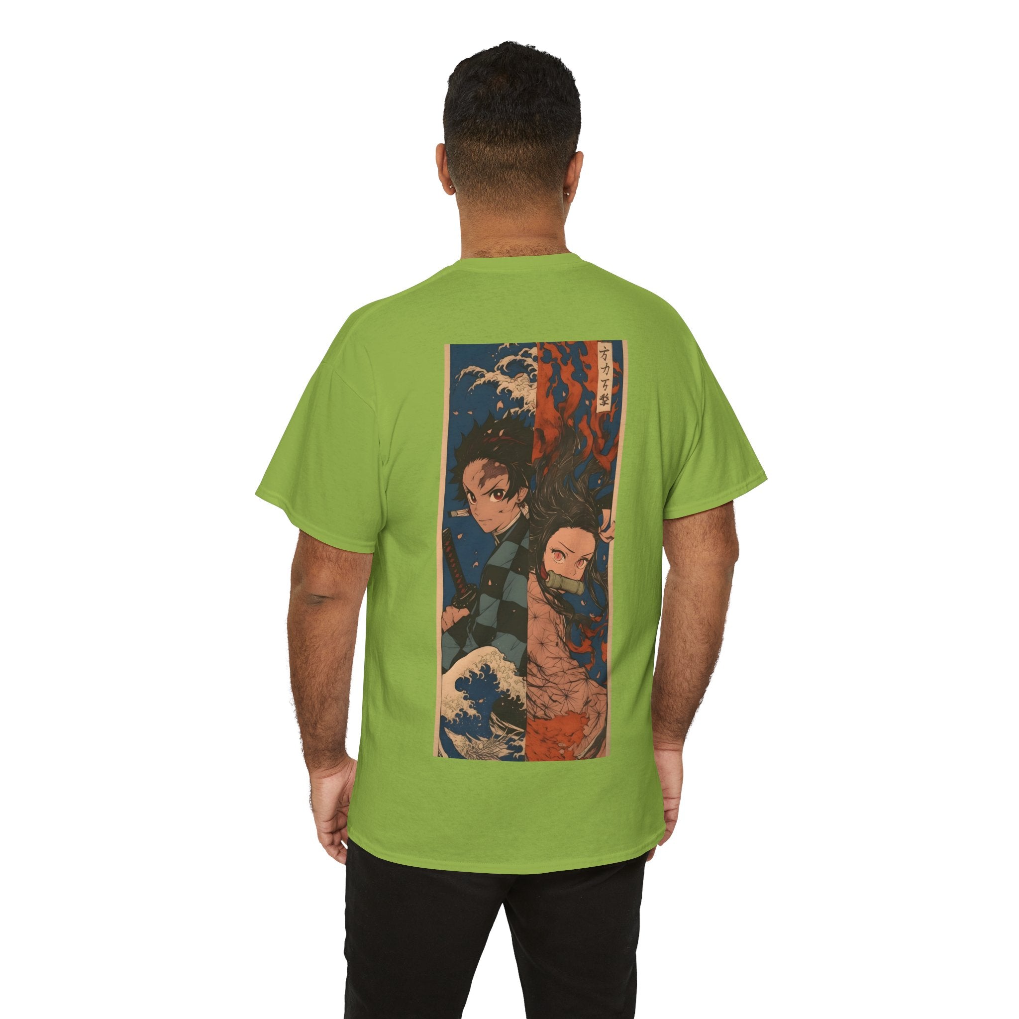 Anime T-Shirt "Tanjiro & Nezuko Split Poster" PlusVibe (Έως 5XL)
