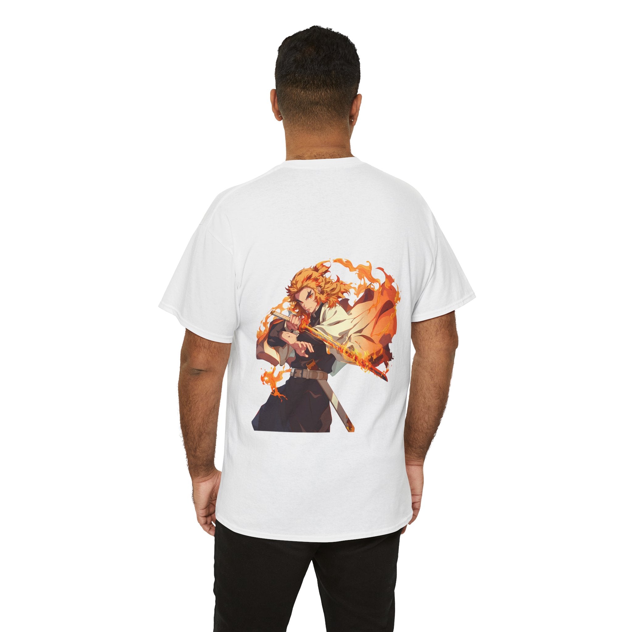 Anime T-Shirt "Rengoku Flame Hashira" PlusVibe (Έως 5XL)