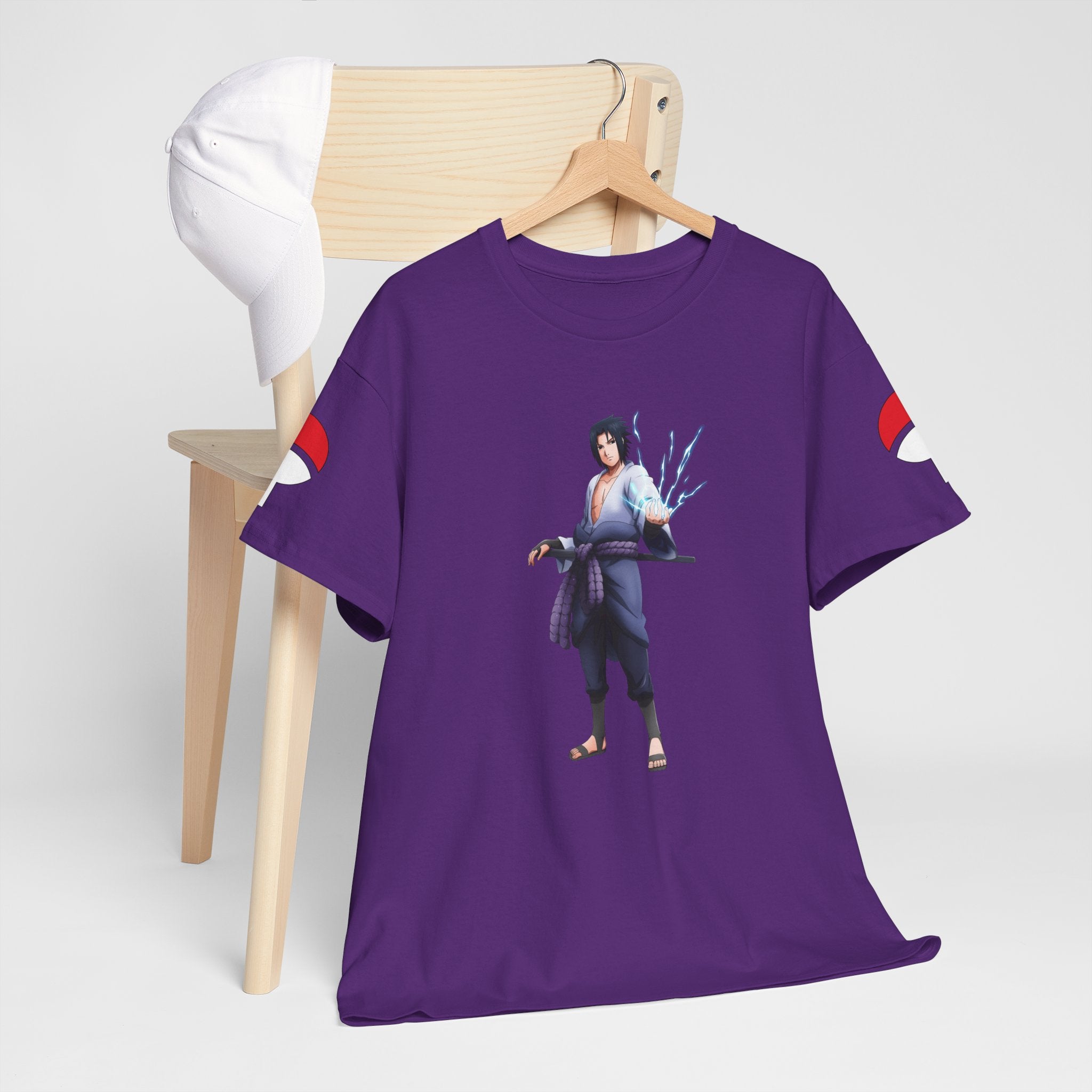 Graphic Anime Μπλούζα Sasuke – Premium Uchiha Clan Logo Tee