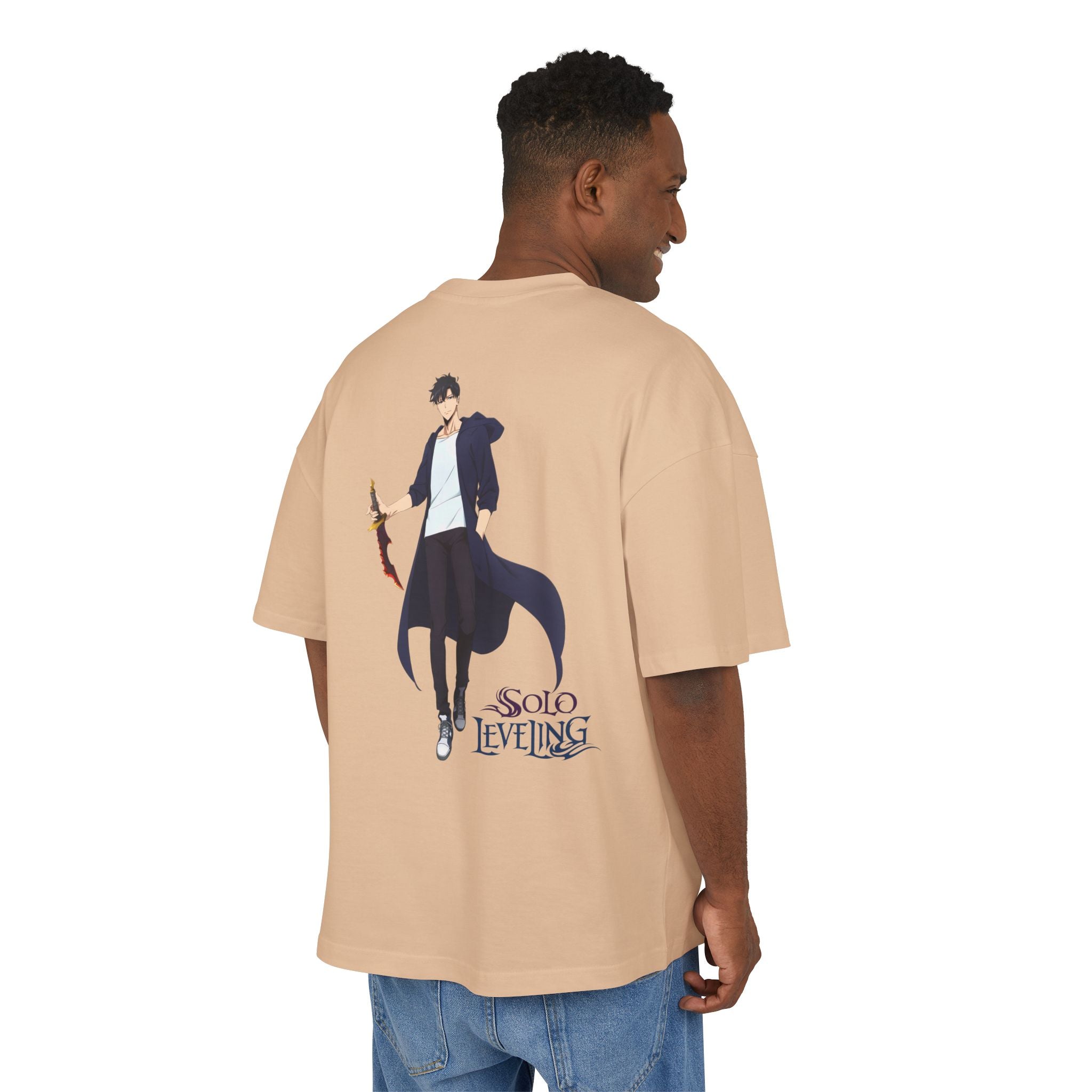 Anime T-Shirt "Sung Jin-woo Shadow Monarch" — Ultra Heavy 300g Boxy Fit (Έως 5XL)