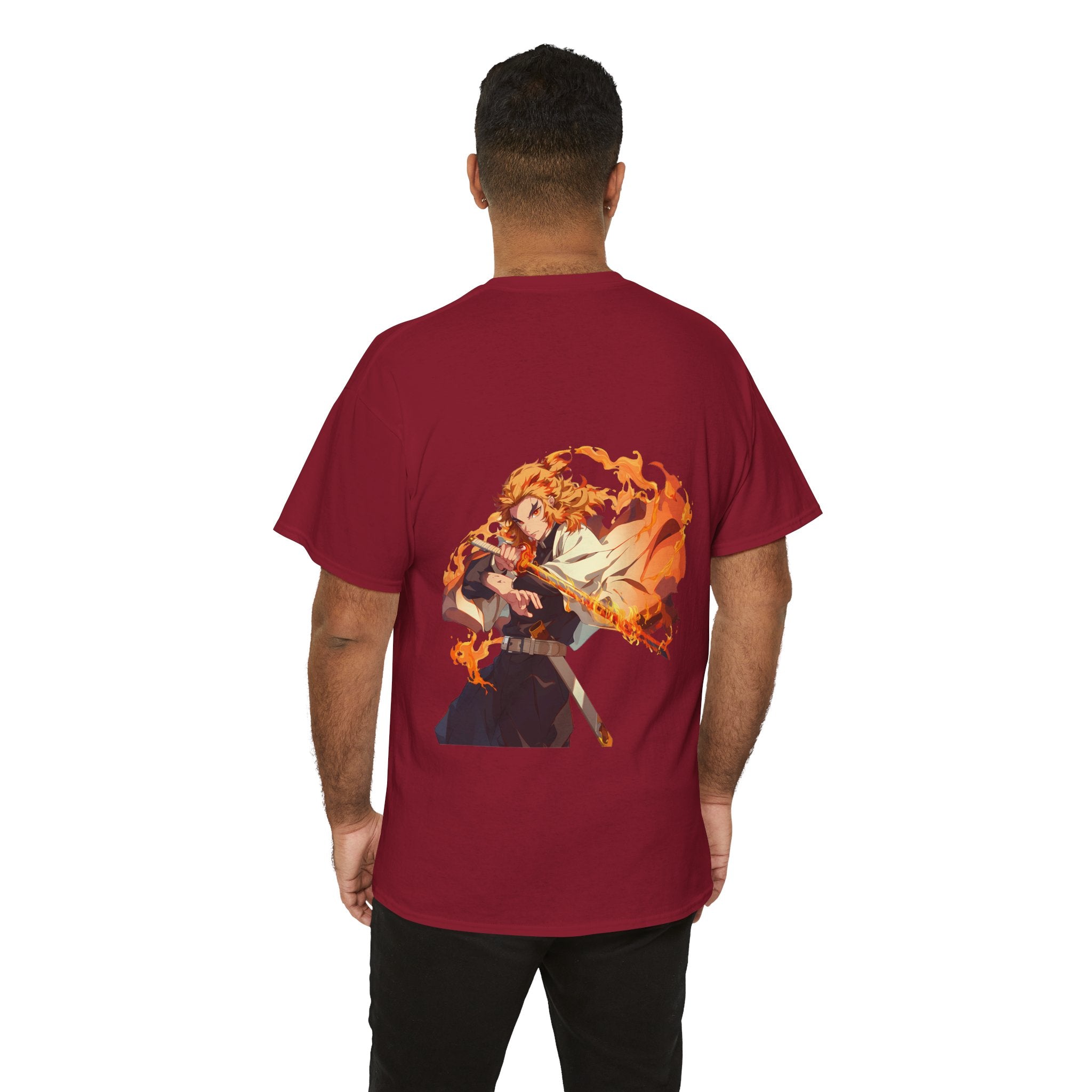 Anime T-Shirt "Rengoku Flame Hashira" PlusVibe (Έως 5XL)