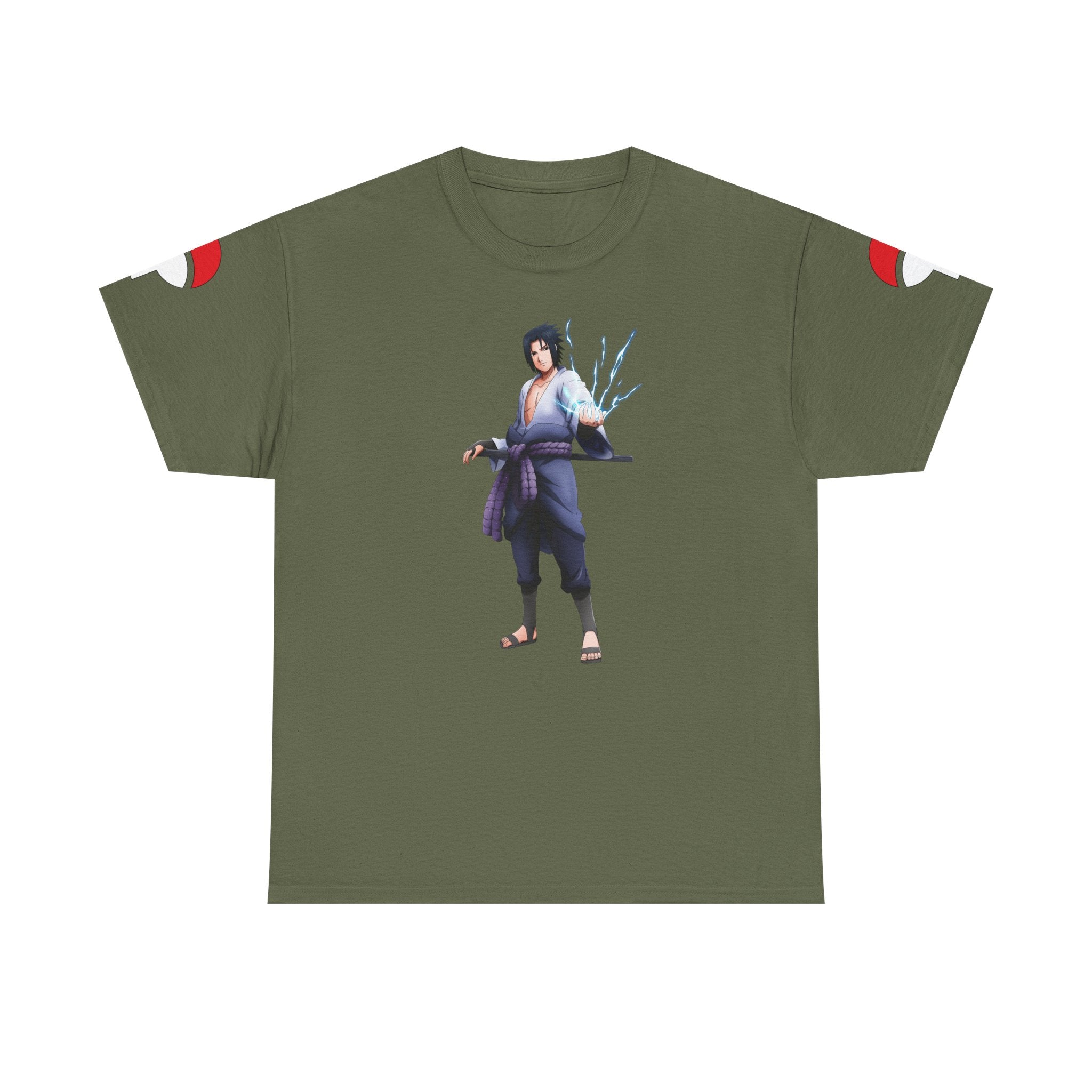 Graphic Anime Μπλούζα Sasuke – Premium Uchiha Clan Logo Tee