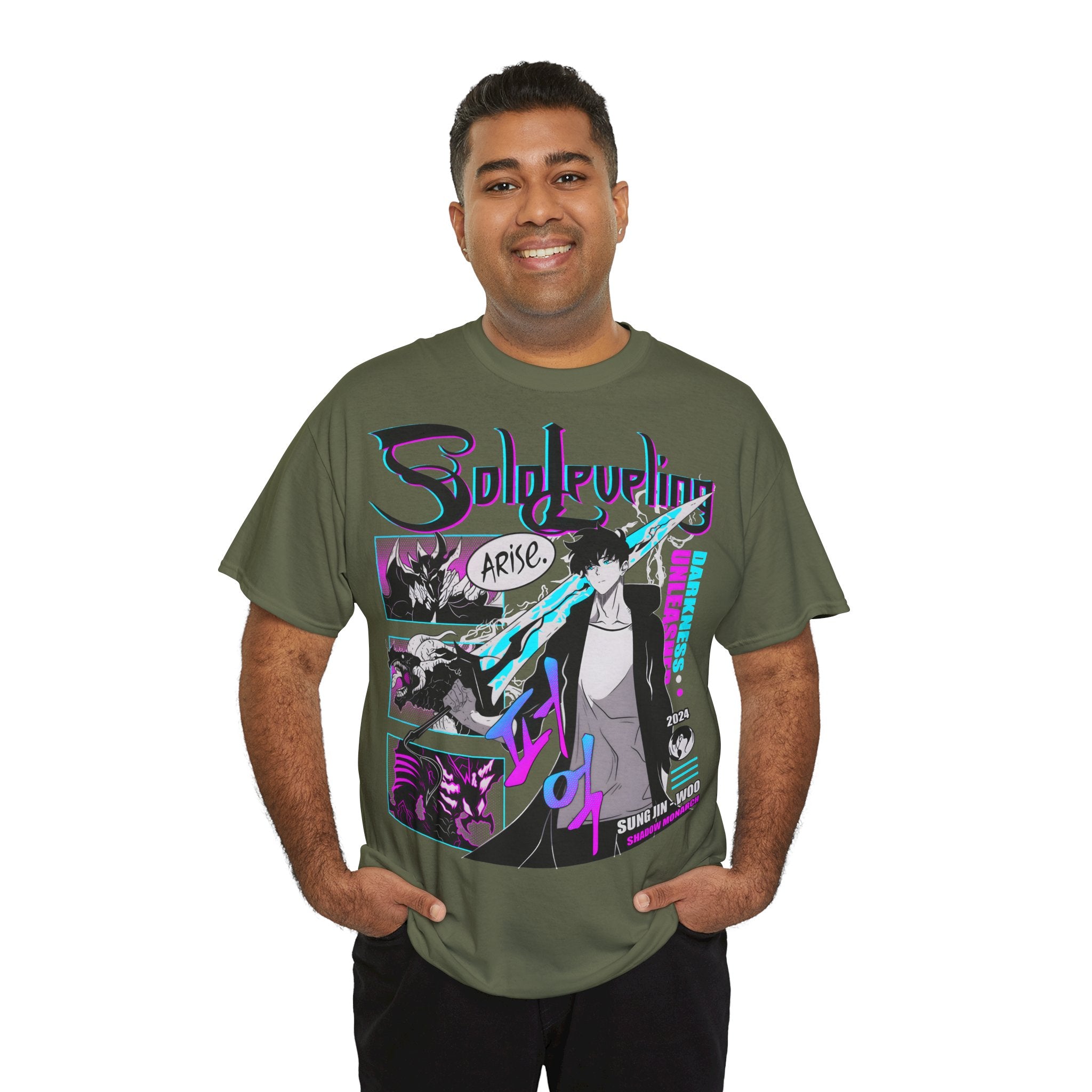 T-Shirt "Sung Jin-Woo Shadow Monarch" PlusVibe (Έως 5XL)