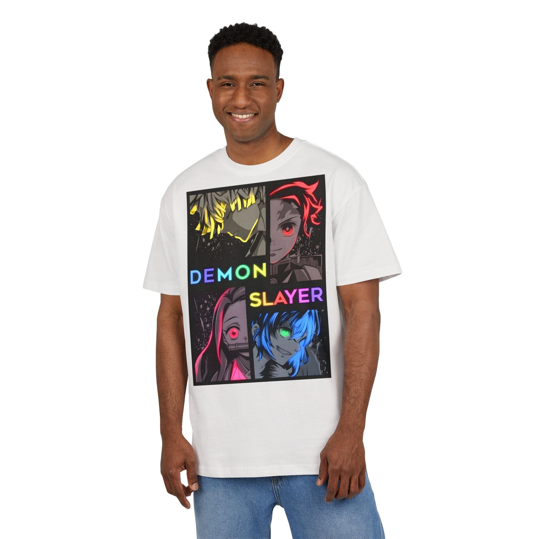 Ultra Heavy 300g T-Shirt "Demon Slayer Neon Quadrant" PlusVibe (Έως 5XL)