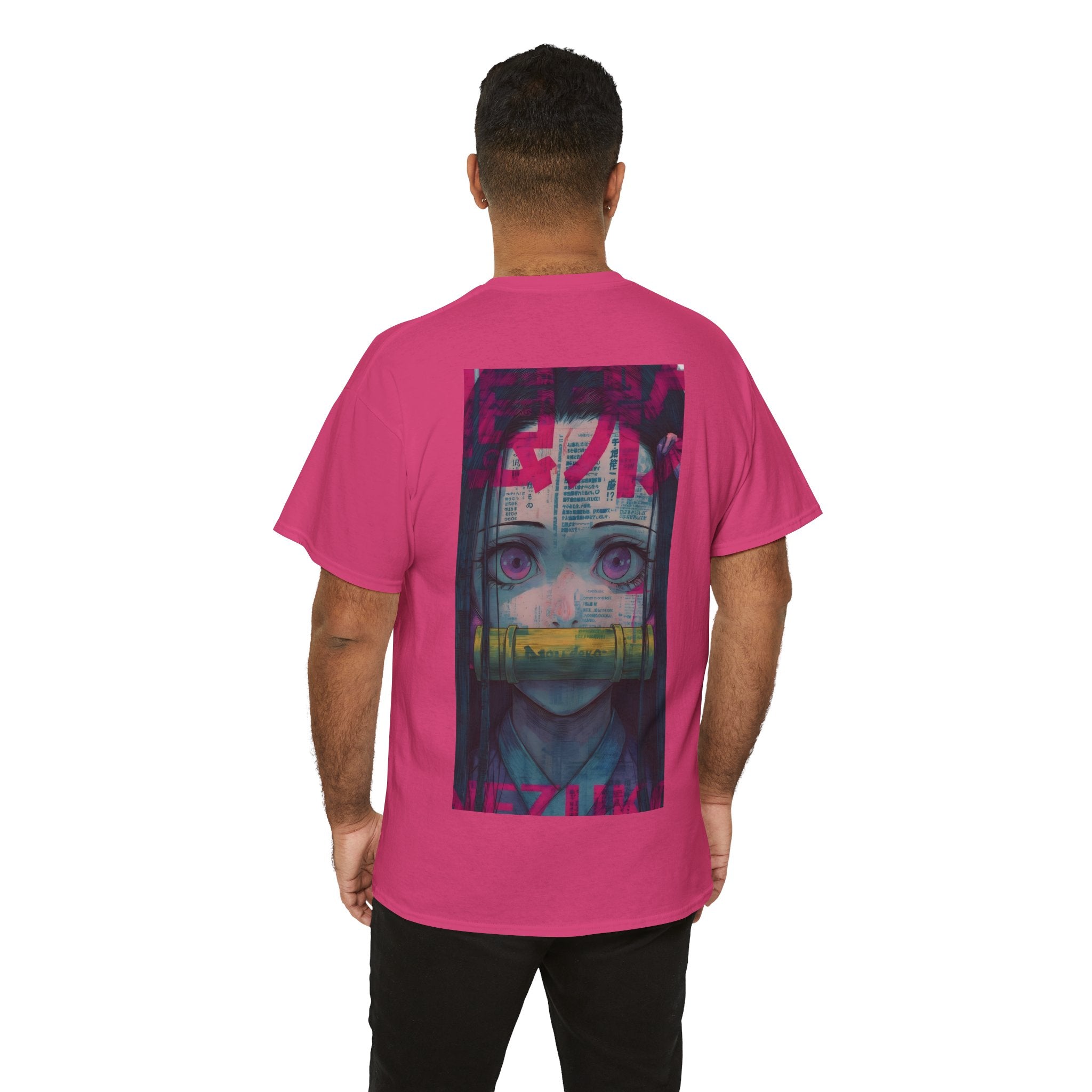 Anime T-Shirt "Nezuko Neon Sadness Glitch" PlusVibe (Έως 5XL)