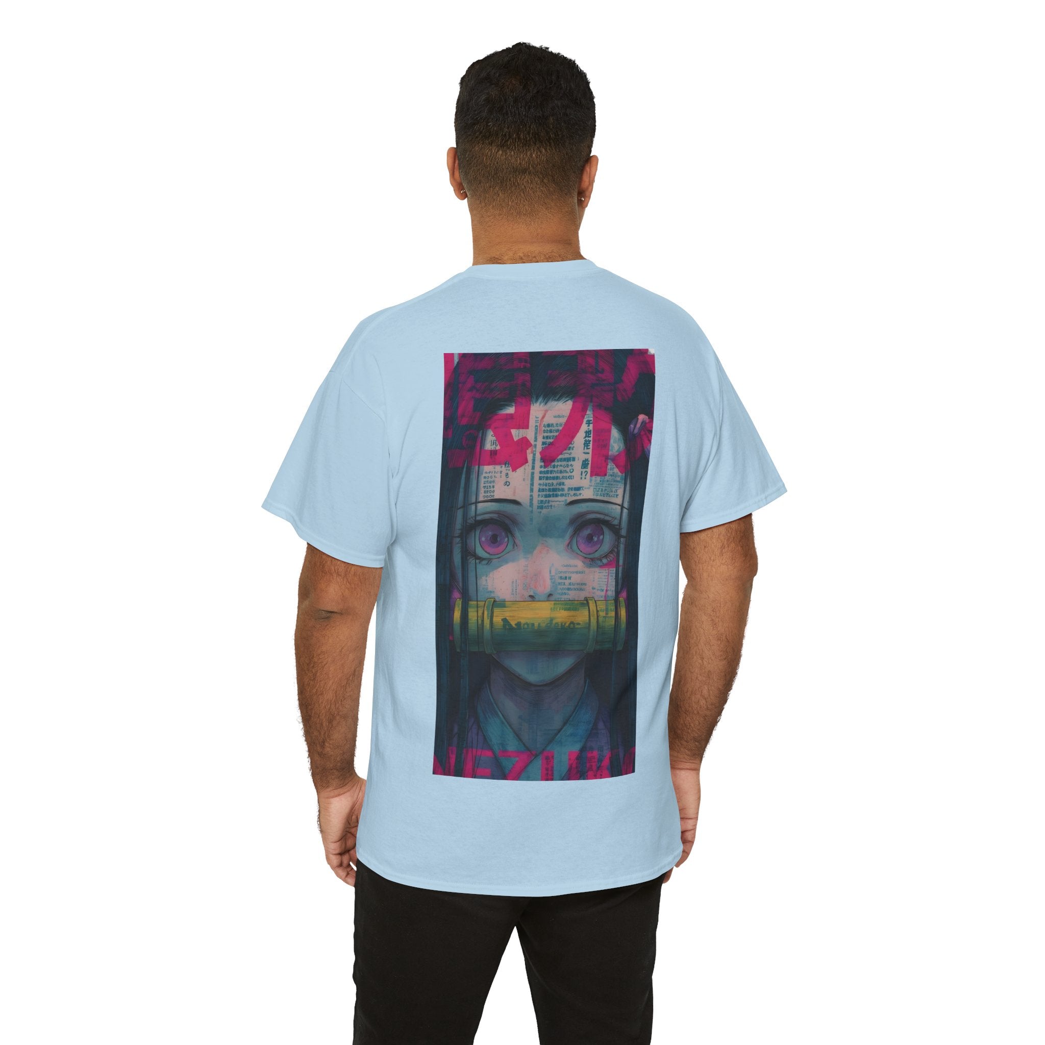 Anime T-Shirt "Nezuko Neon Sadness Glitch" PlusVibe (Έως 5XL)