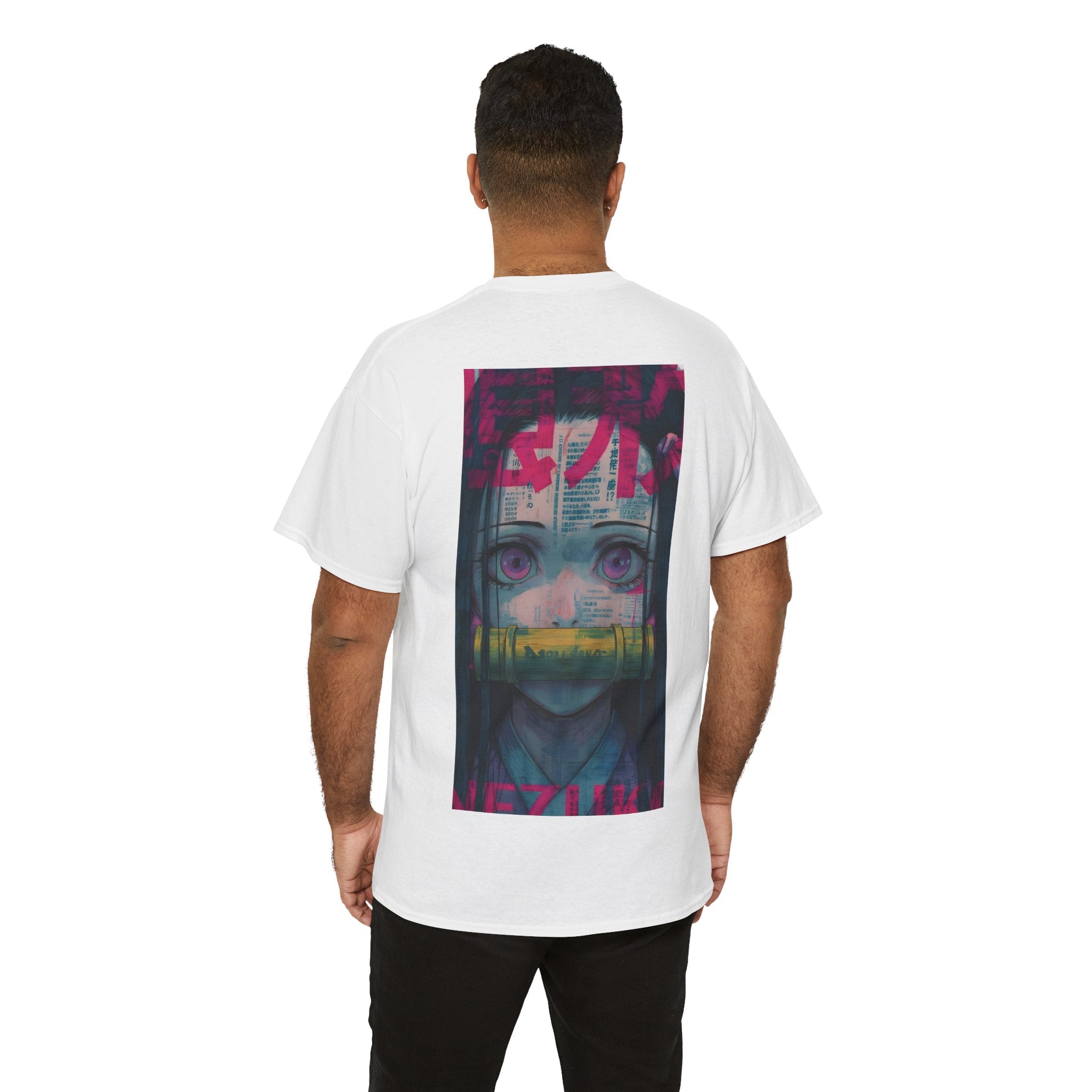 Anime T-Shirt "Nezuko Neon Sadness Glitch" PlusVibe (Έως 5XL)