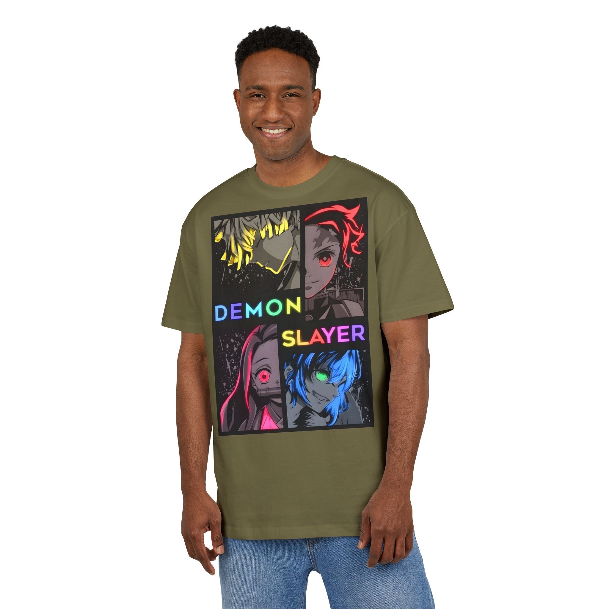 Ultra Heavy 300g T-Shirt "Demon Slayer Neon Quadrant" PlusVibe (Έως 5XL)