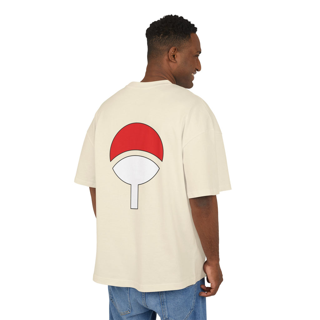 Anime T-Shirt "Uchiha Clan Crest" Backprint — Ultra Heavy 300g Boxy Fit (Έως 5XL)