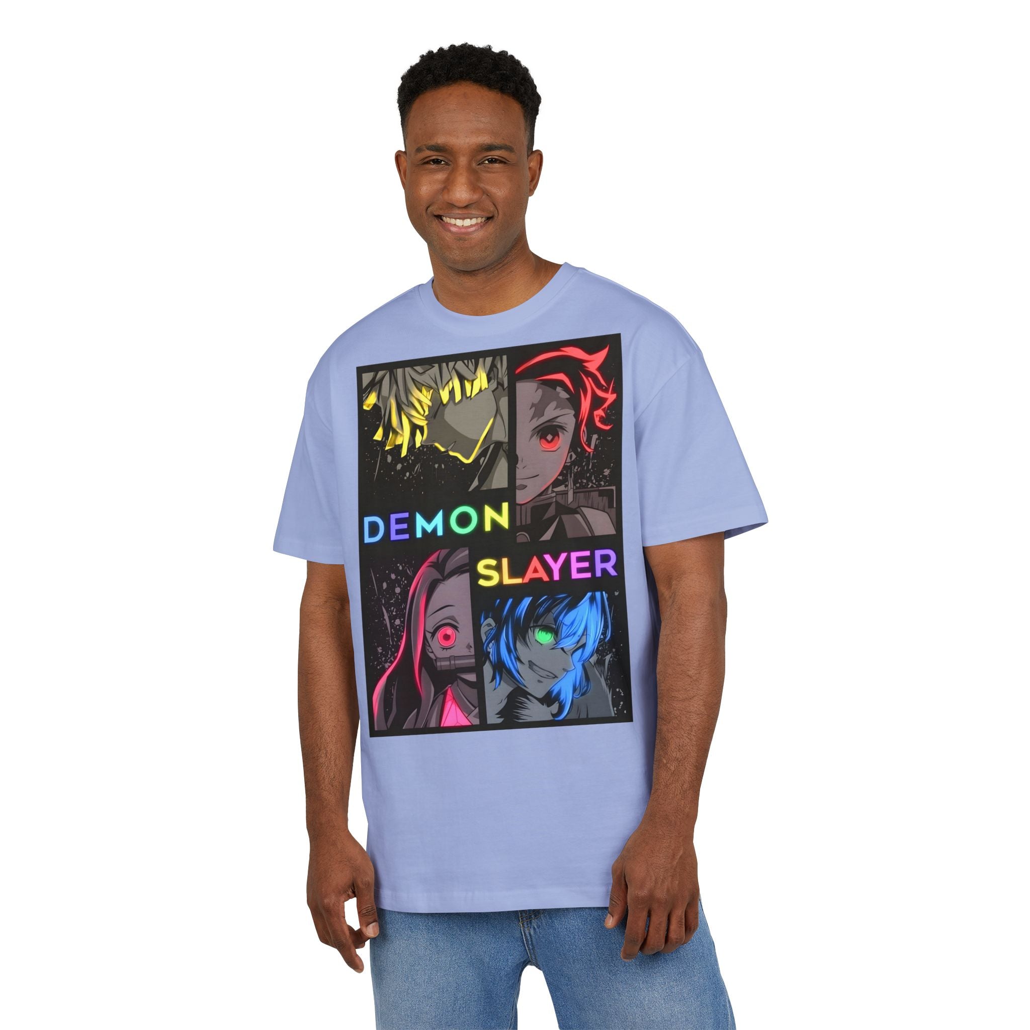 Ultra Heavy 300g T-Shirt "Demon Slayer Neon Quadrant" PlusVibe (Έως 5XL)