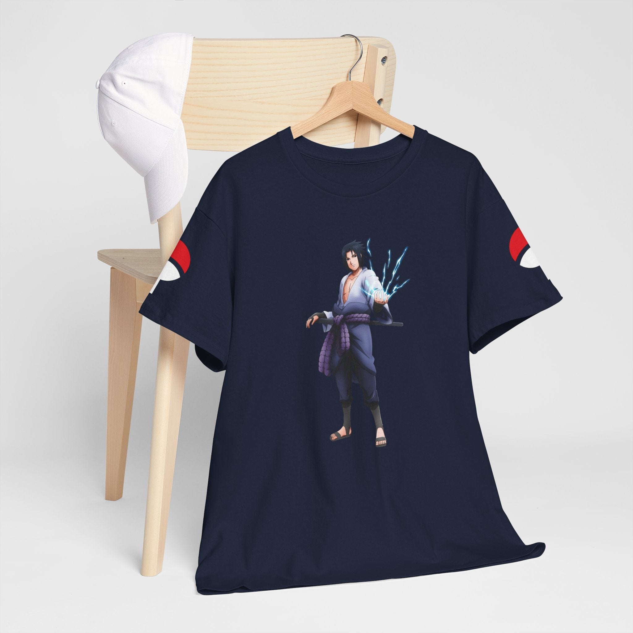 Graphic Anime Μπλούζα Sasuke – Premium Uchiha Clan Logo Tee