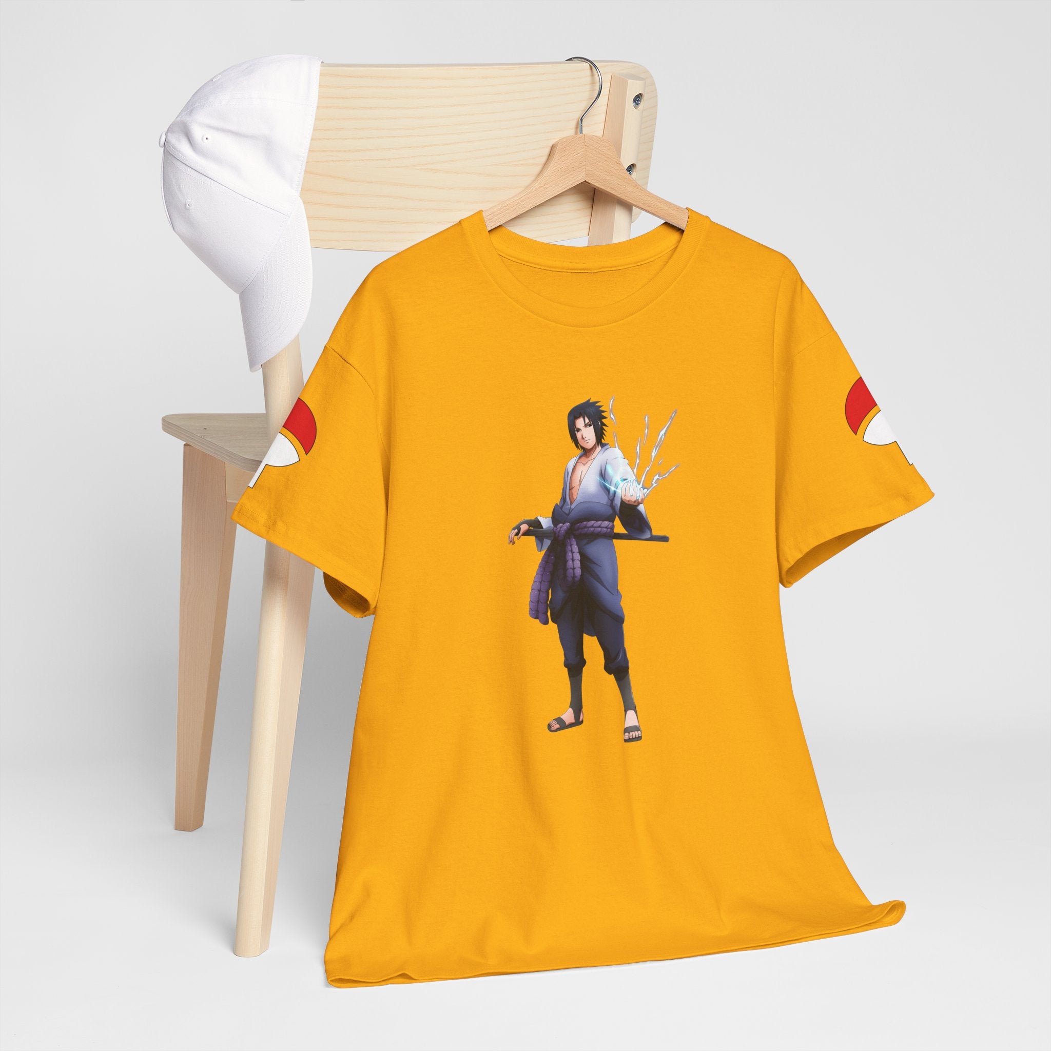Graphic Anime Μπλούζα Sasuke – Premium Uchiha Clan Logo Tee